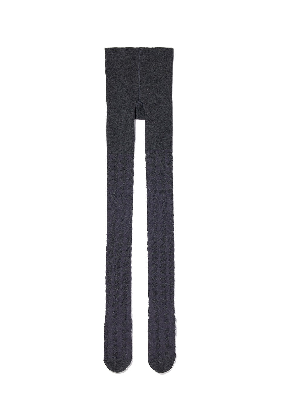 Knitted Hound's Tooth Star Tights Grey