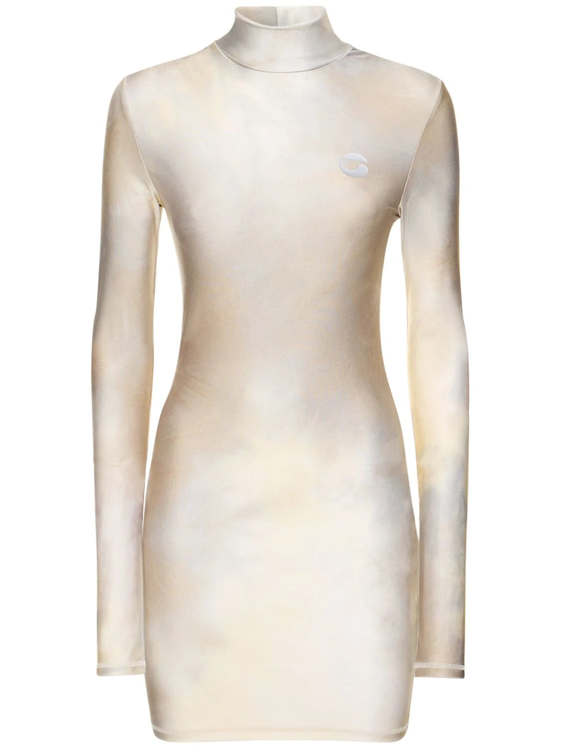 High Neck Fitted Mini Dress