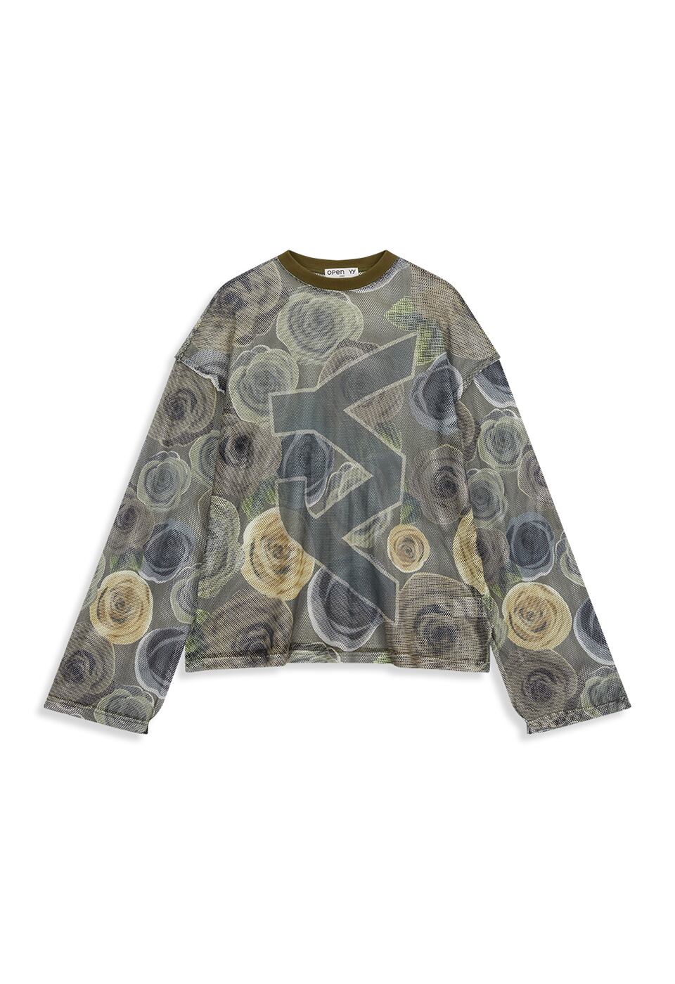 ROSE MESH OVERSIZED T-SHIRT