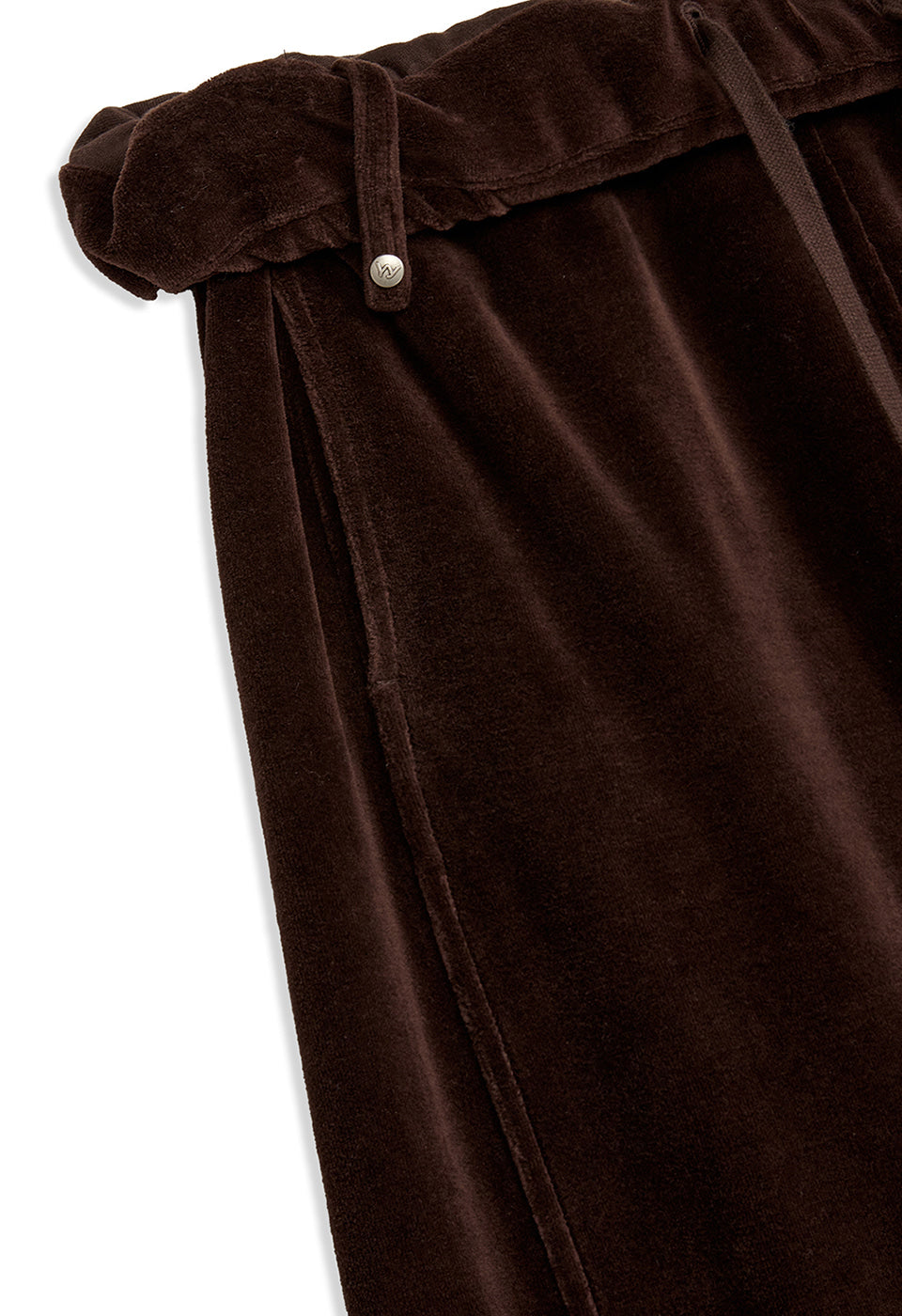 Rolled Waist Velour Cargo Pants