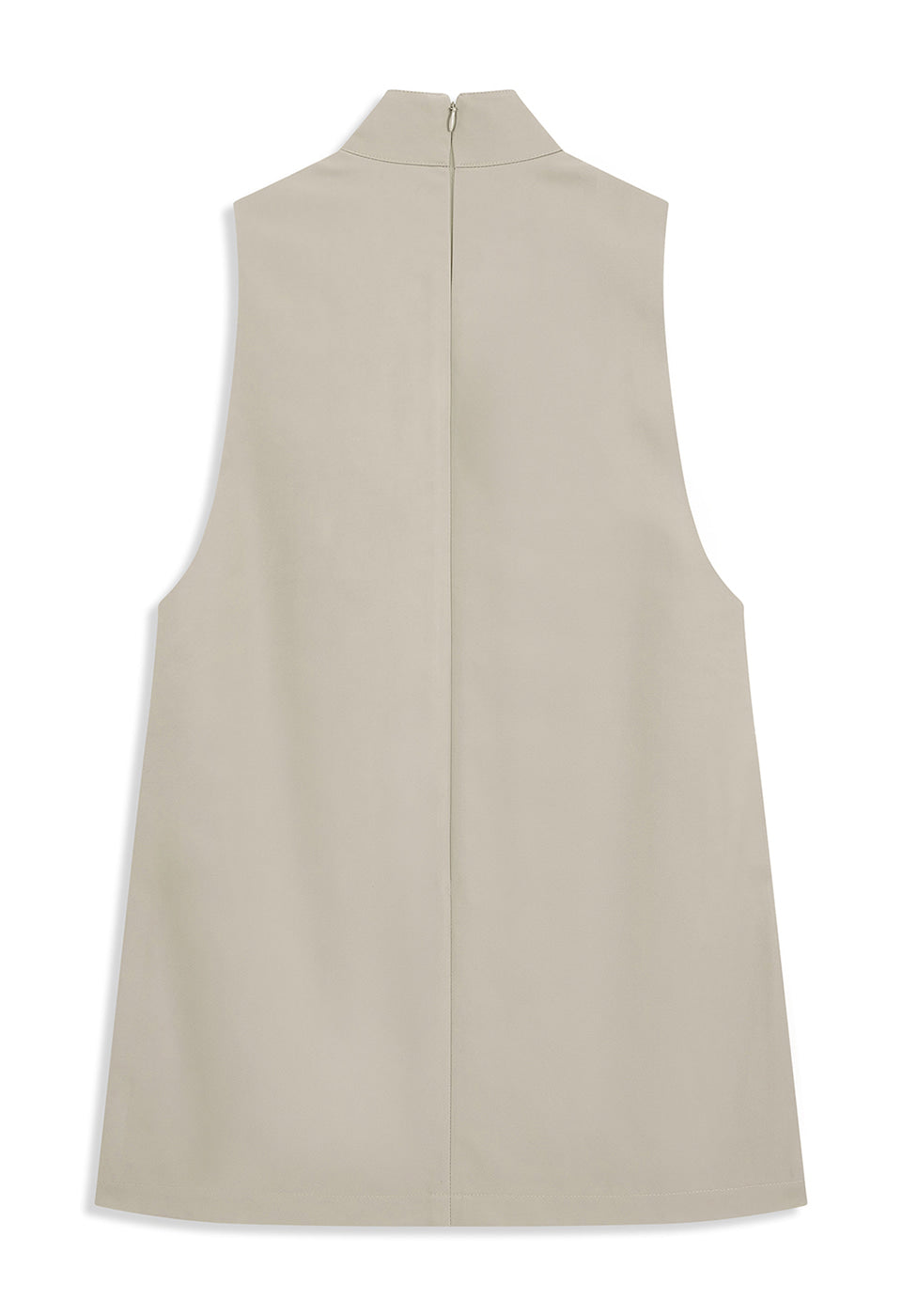 Woven Cargo Pocket Mini Dress Beige
