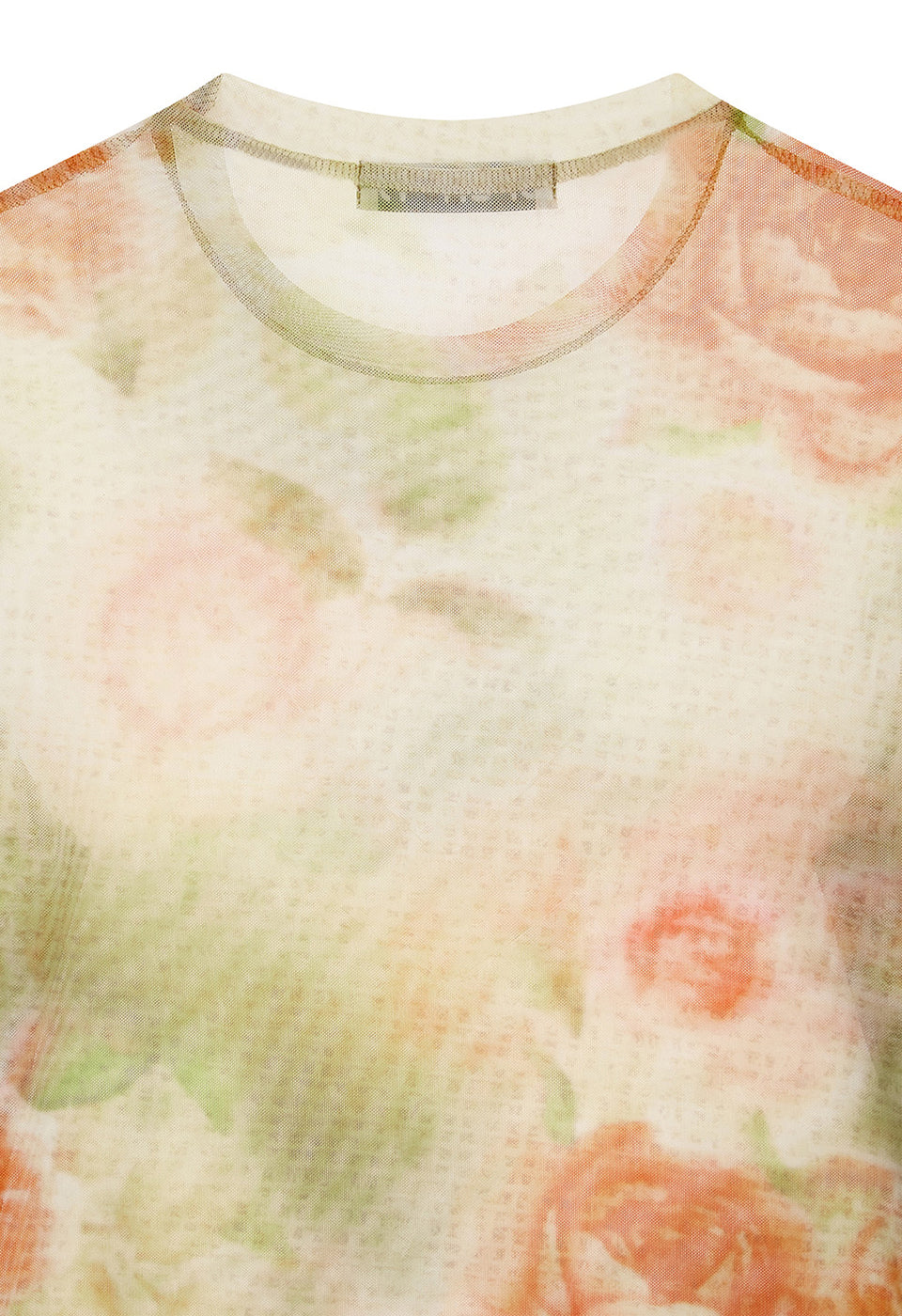 FLORAL MESH SLEEVE TOP