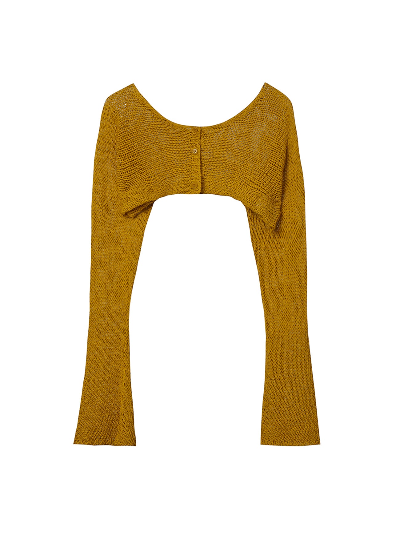 CROPPED BOLERO CARDIGAN MUSTARD