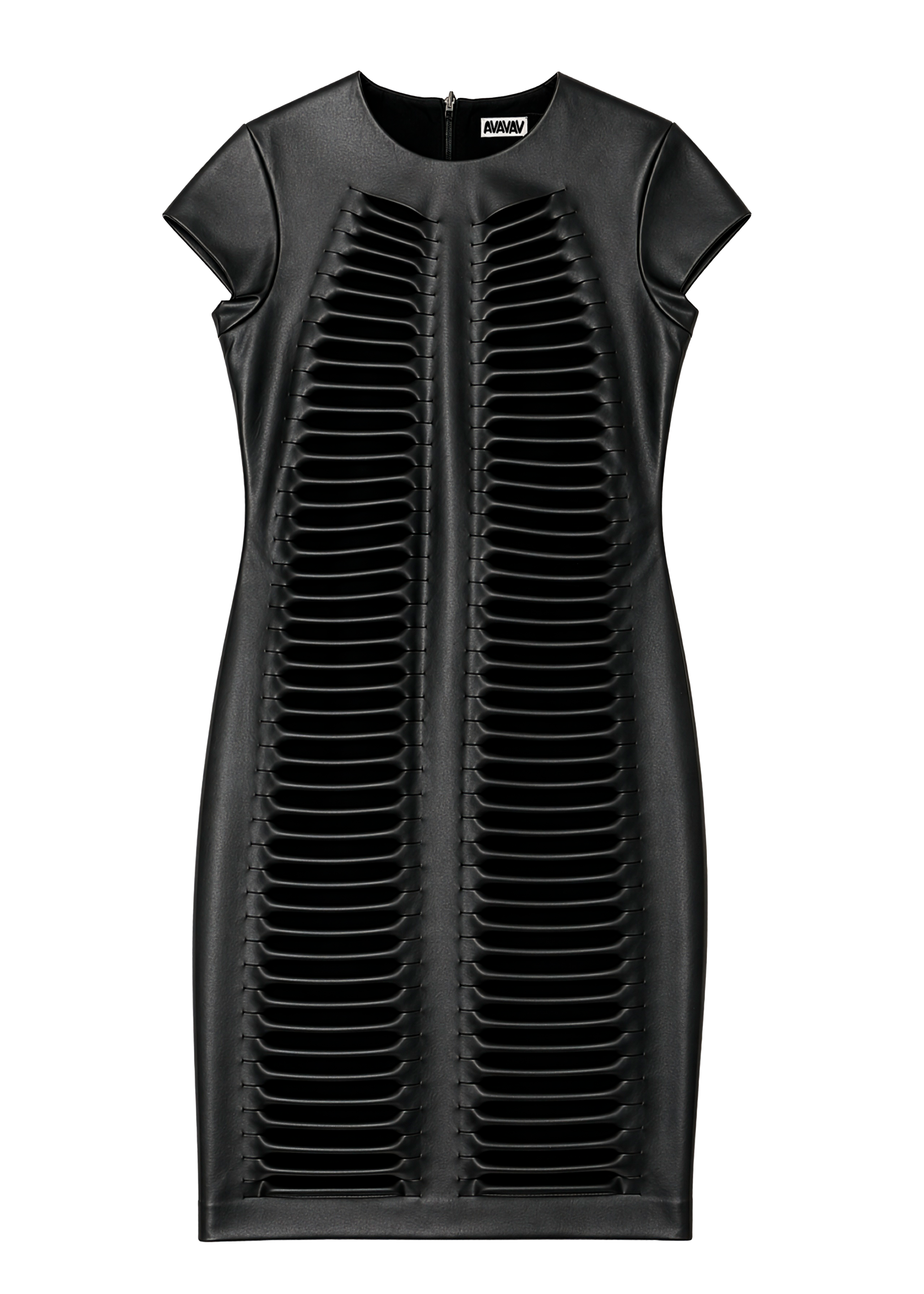 DALIA CUT-OUT FAUX LEATHER DRESS