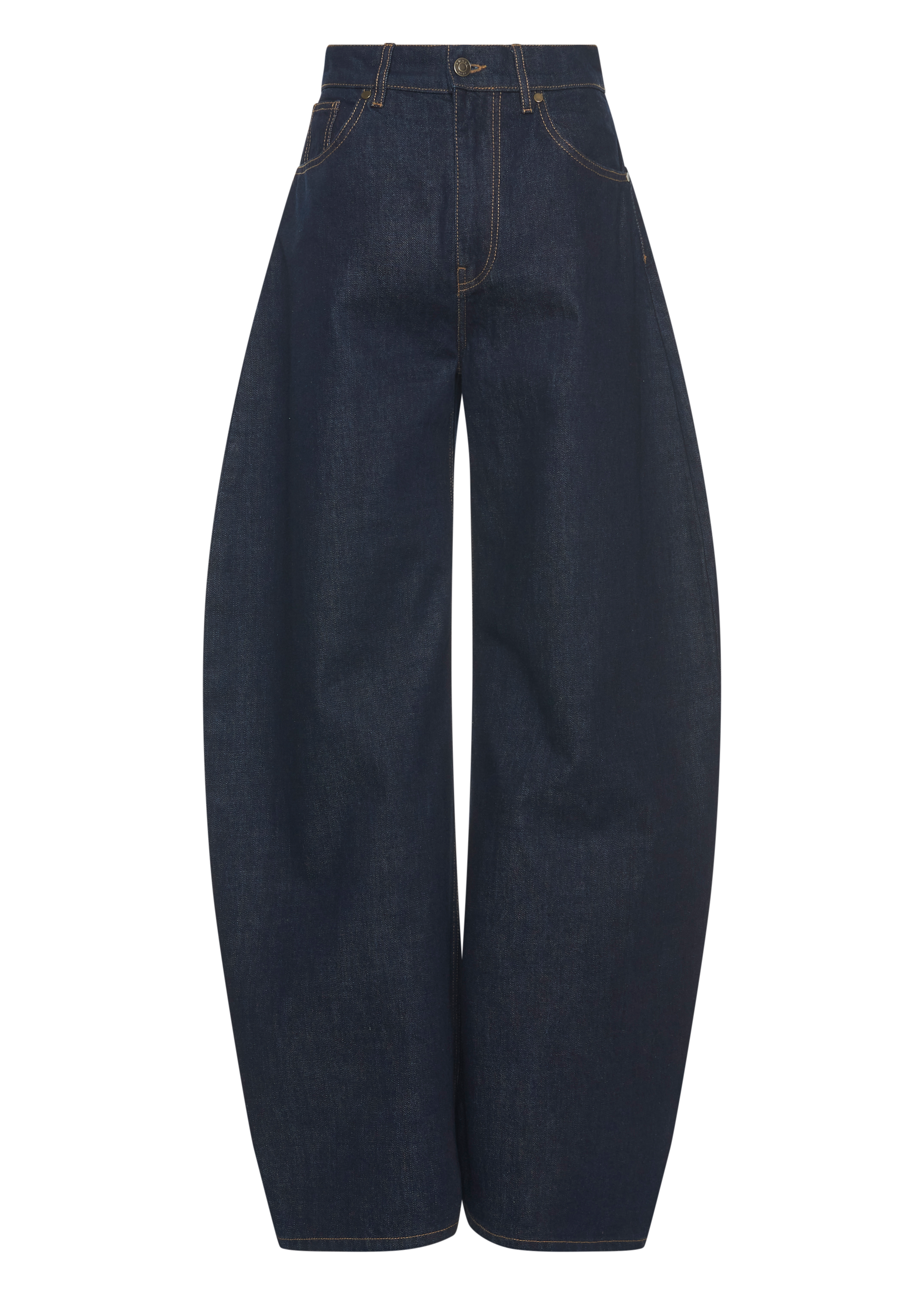 Rounded Rinse Wash Jeans