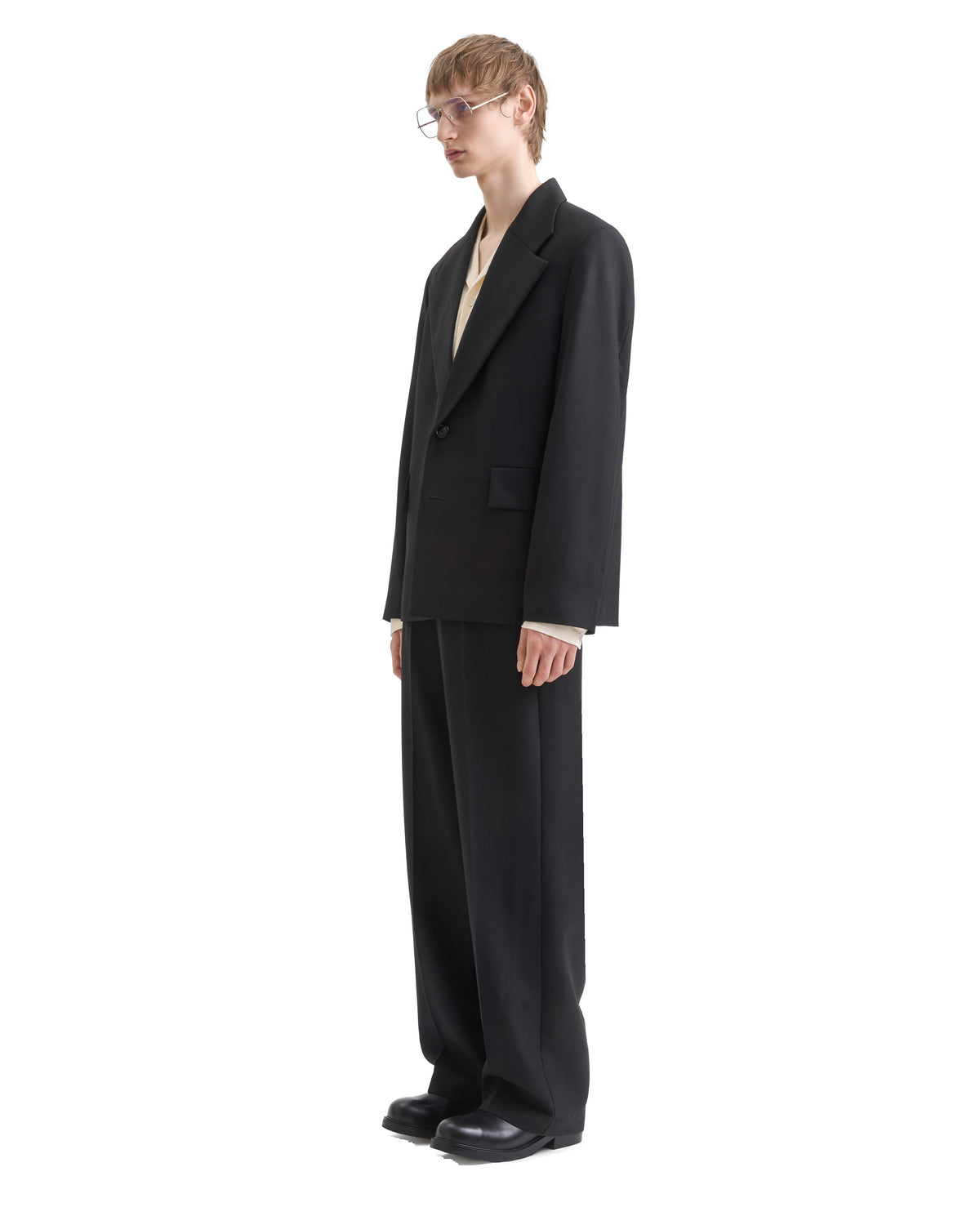 AMARE BLAZER - FINE BLACK WOOL