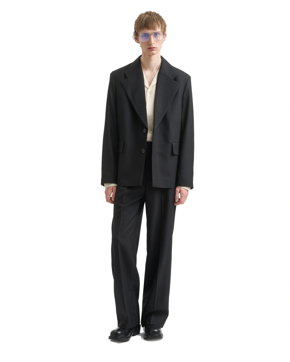 AMARE BLAZER - FINE BLACK WOOL