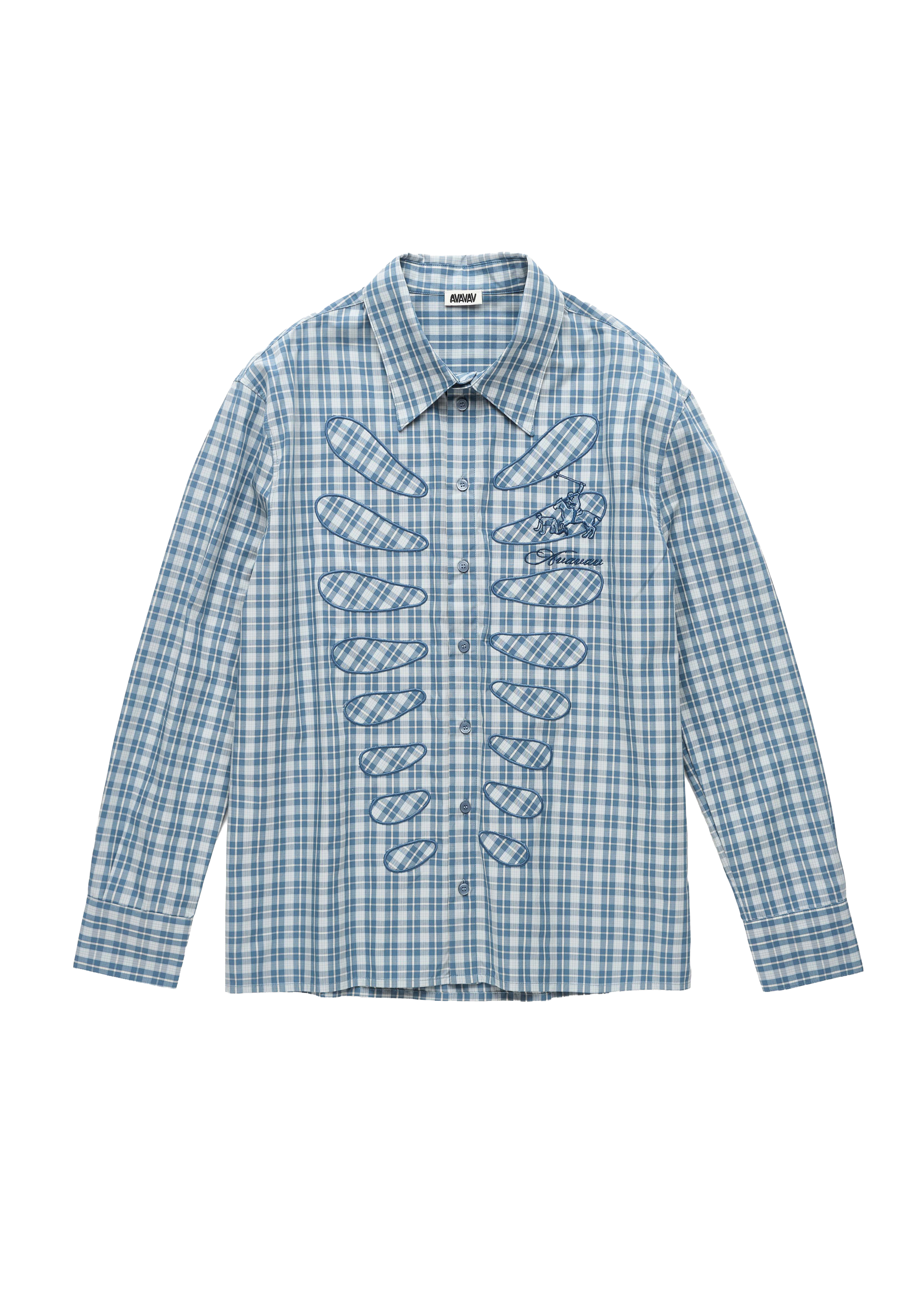 AVAVAV cut out caging shirt blue