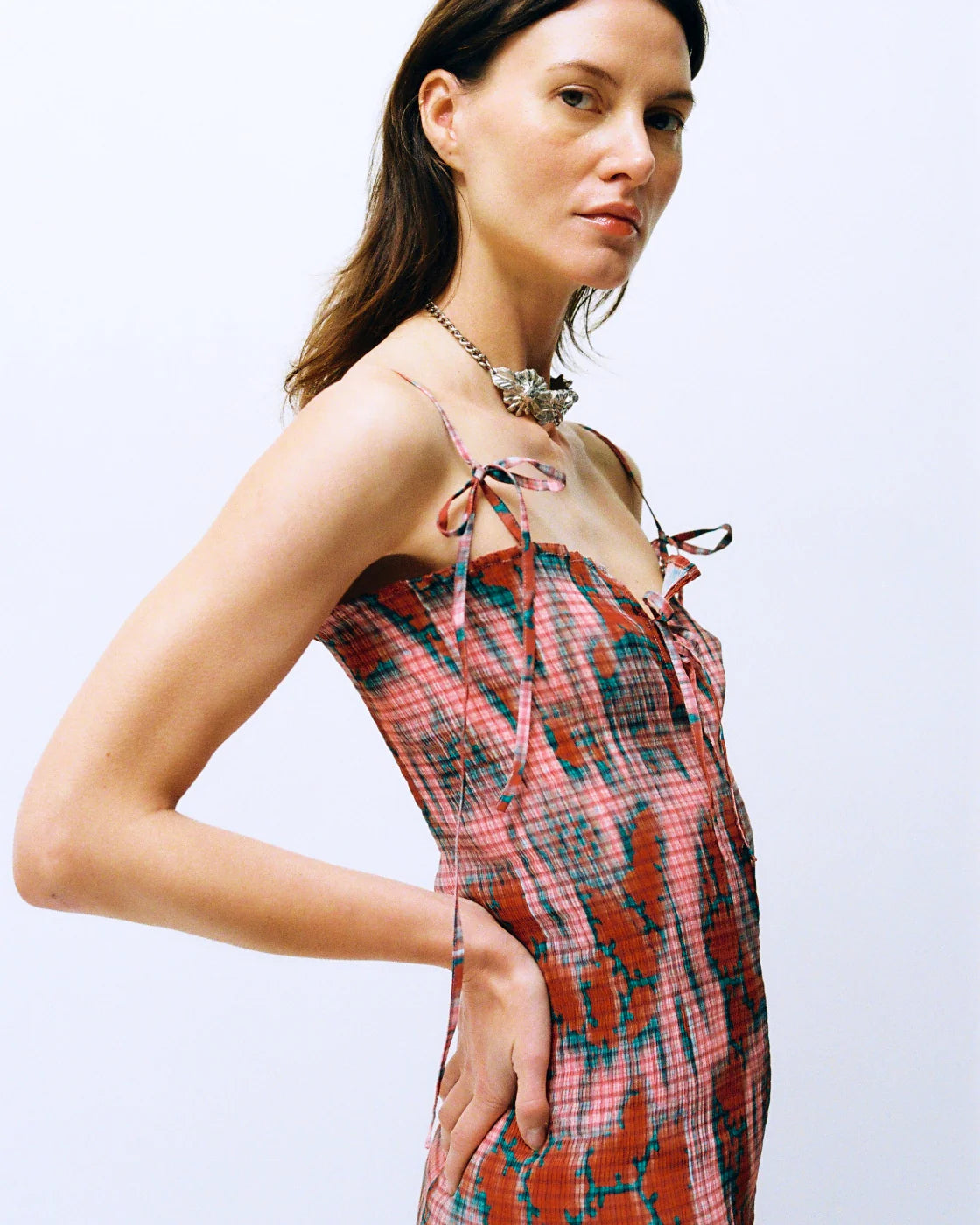Leni Reversible Smock Dress in Gallia