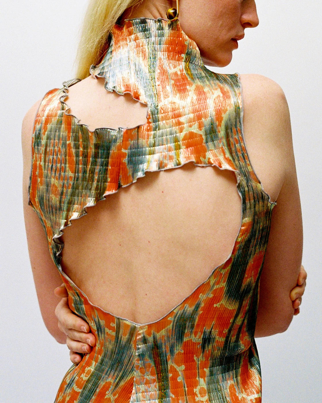 Tito Smock Dress in Metallic Gallia