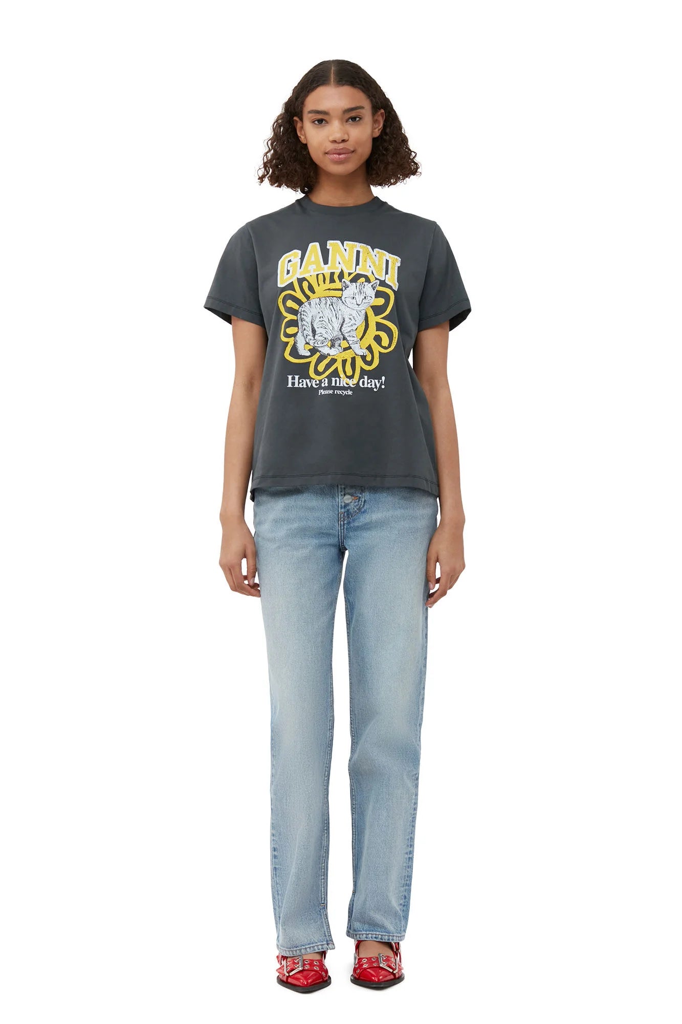 BASIC JERSEY CAT RELAXED T-SHIRT