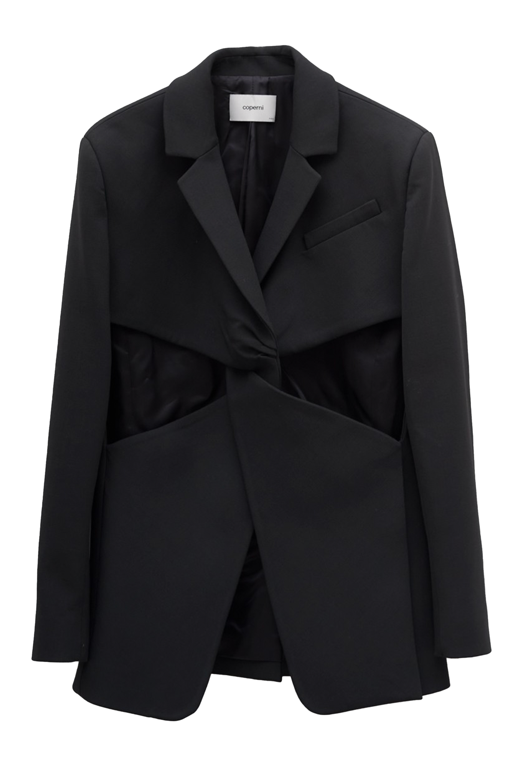 Twisted Cut-Out Tailored Jacket Black