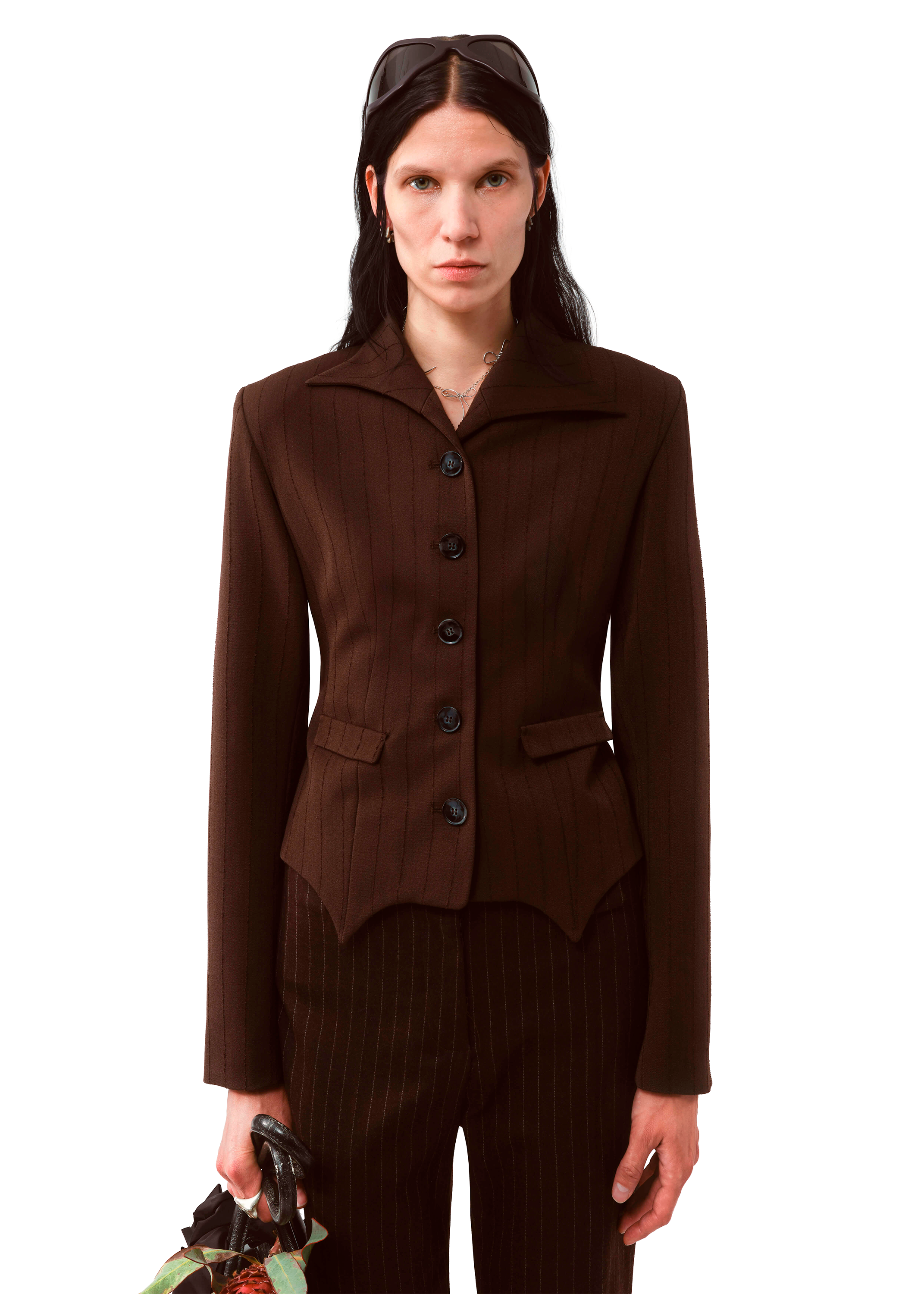 Blazer Pinstripe Brown