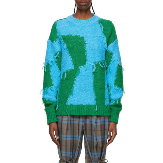 BLUE & GREEN ACRYLIC SWEATER