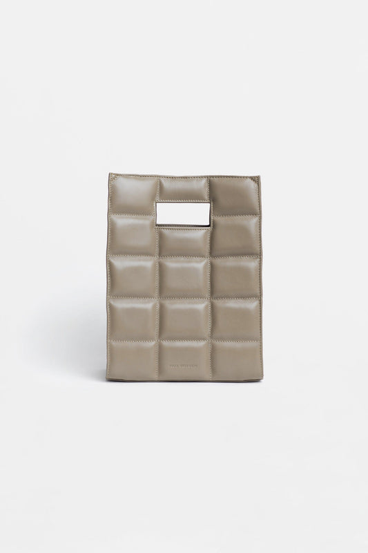 QUILTED BAG MEDIUM OYSTER GREY