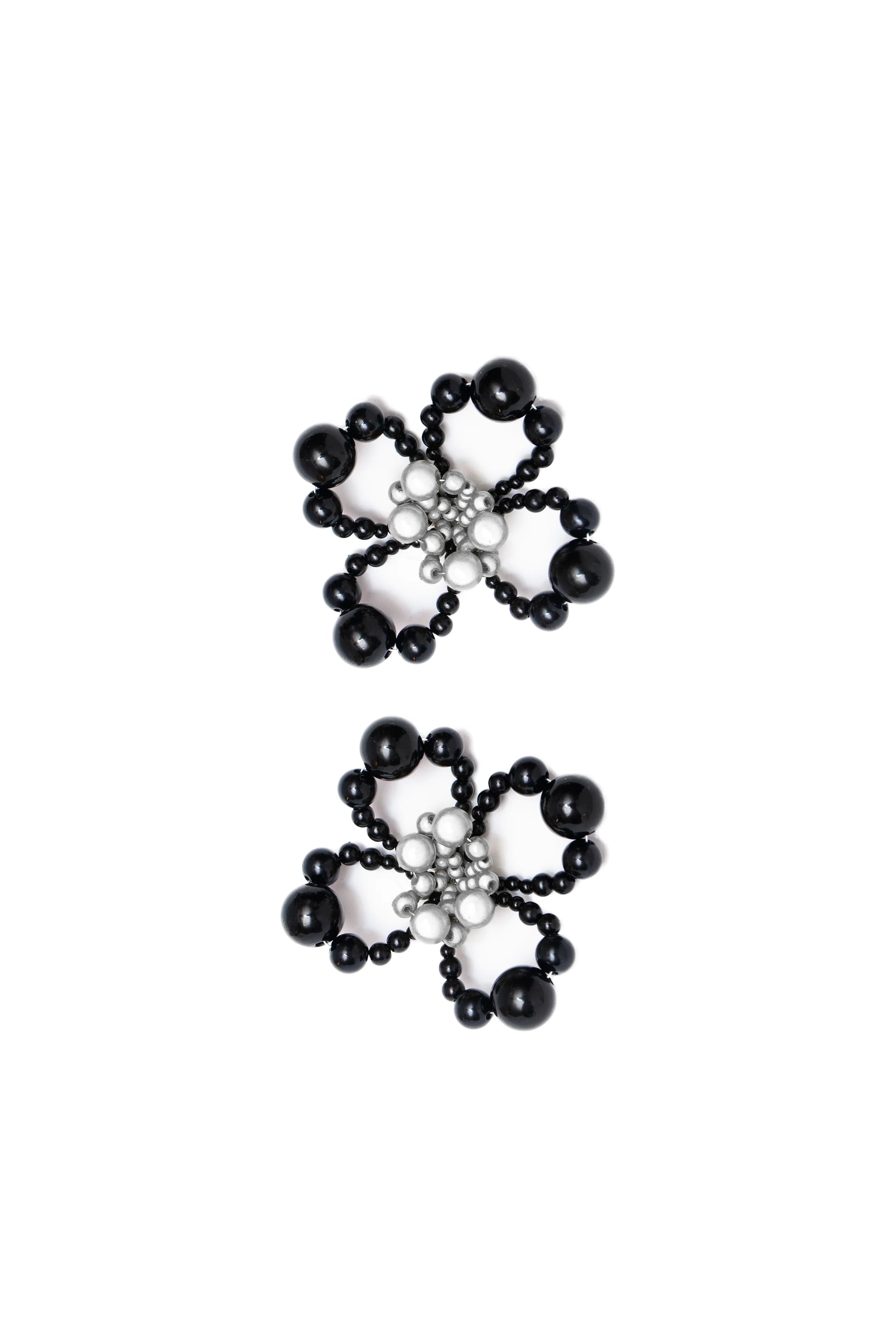 CANDY EARRINGS - BLACK/REFLECTIVE GREY