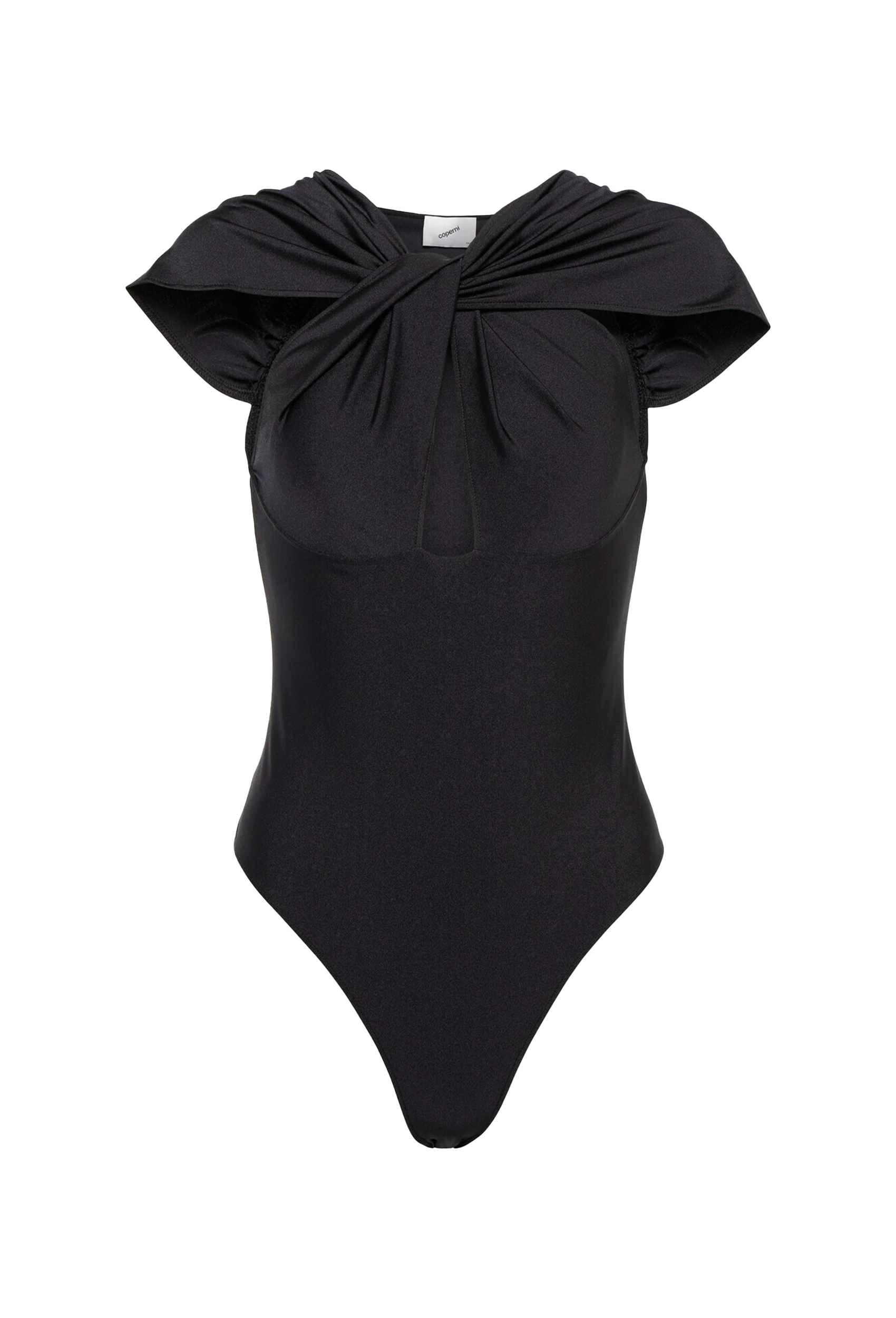 Cut-Out Jersey Bodysuit Black