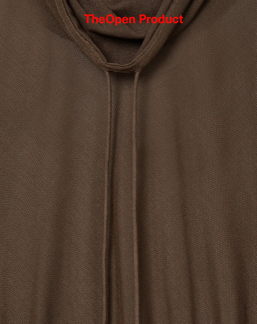 TURTLENECK MESH TOP BROWN