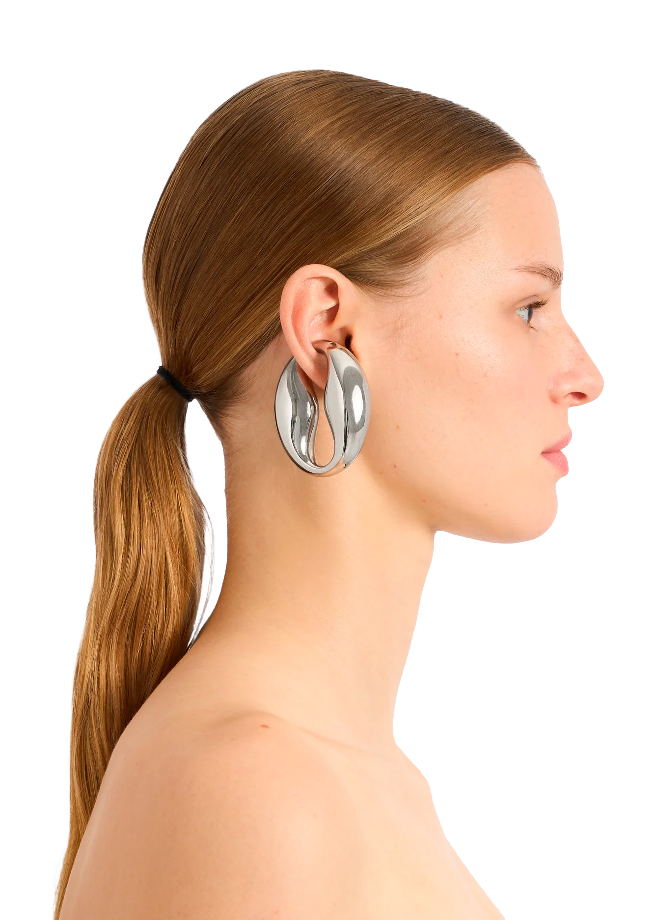 Coffee Bean Ear Cuffs Silver