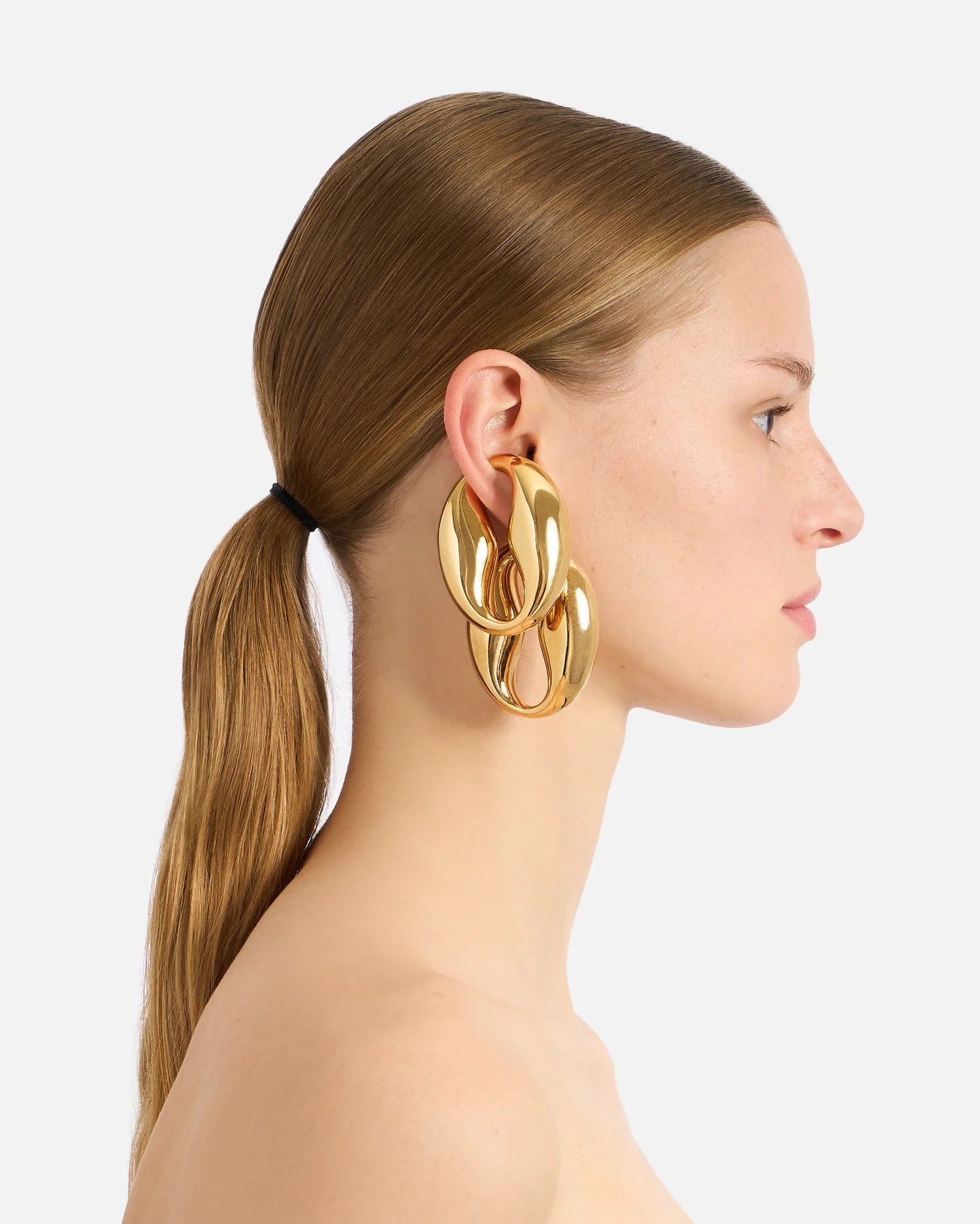 Coffee Bean Ear Cuffs Silver