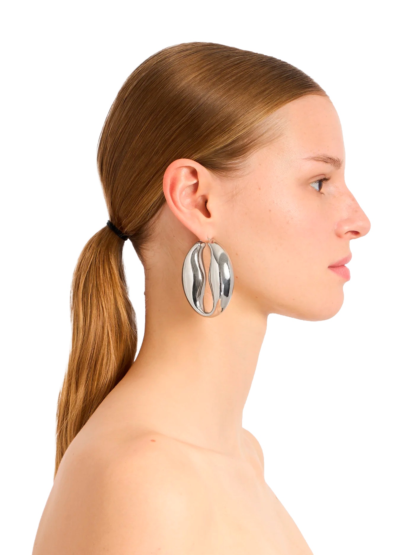 Coffee Bean Earrings Silver