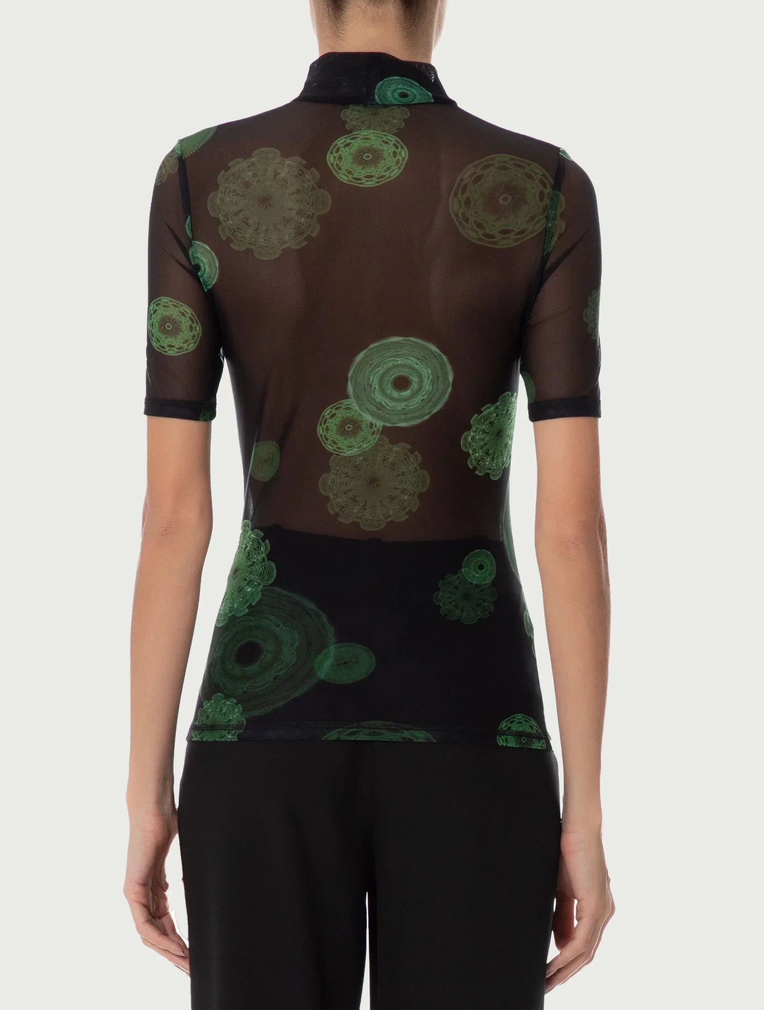 Cymatics High Neck Fitted Top