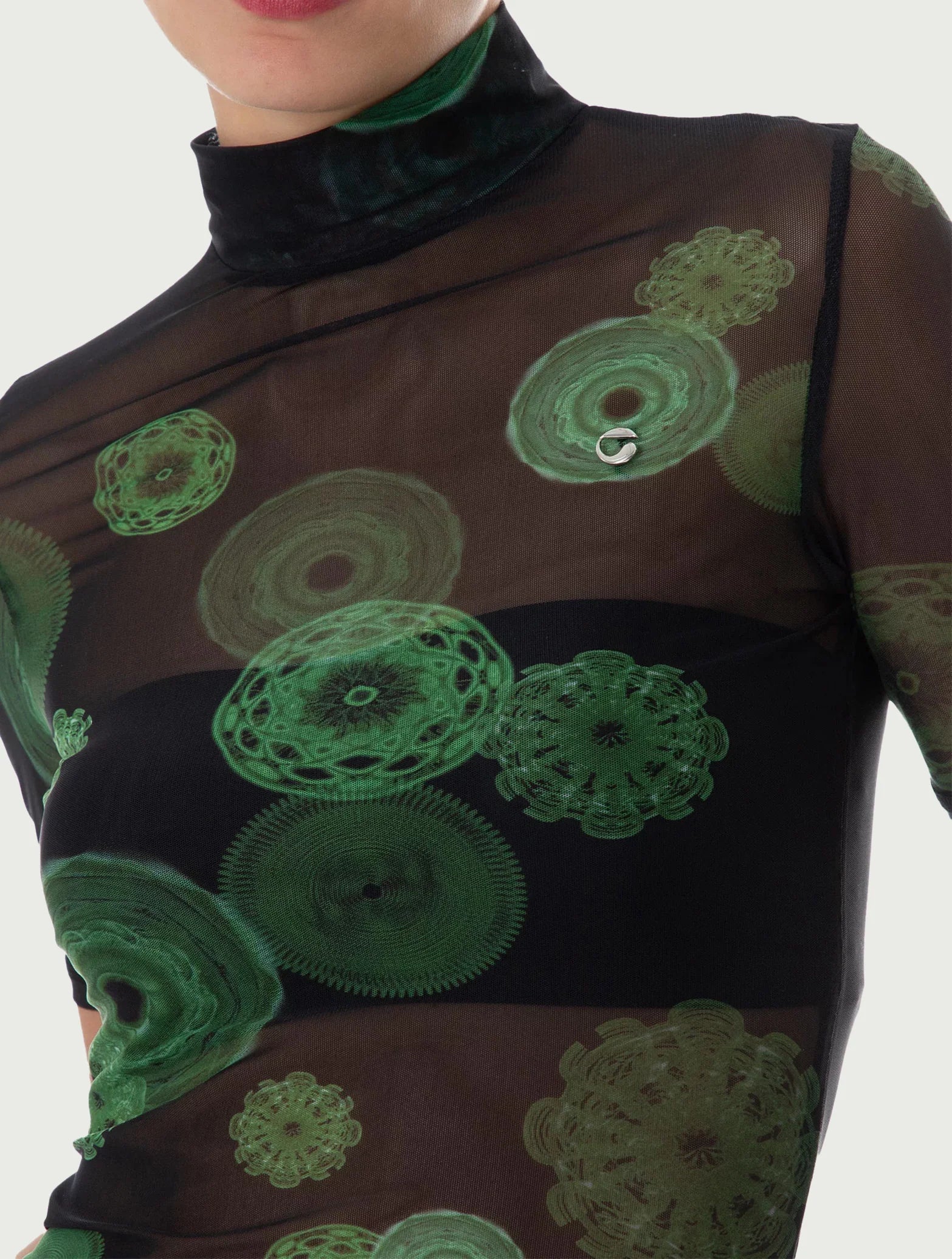 Cymatics High Neck Fitted Top