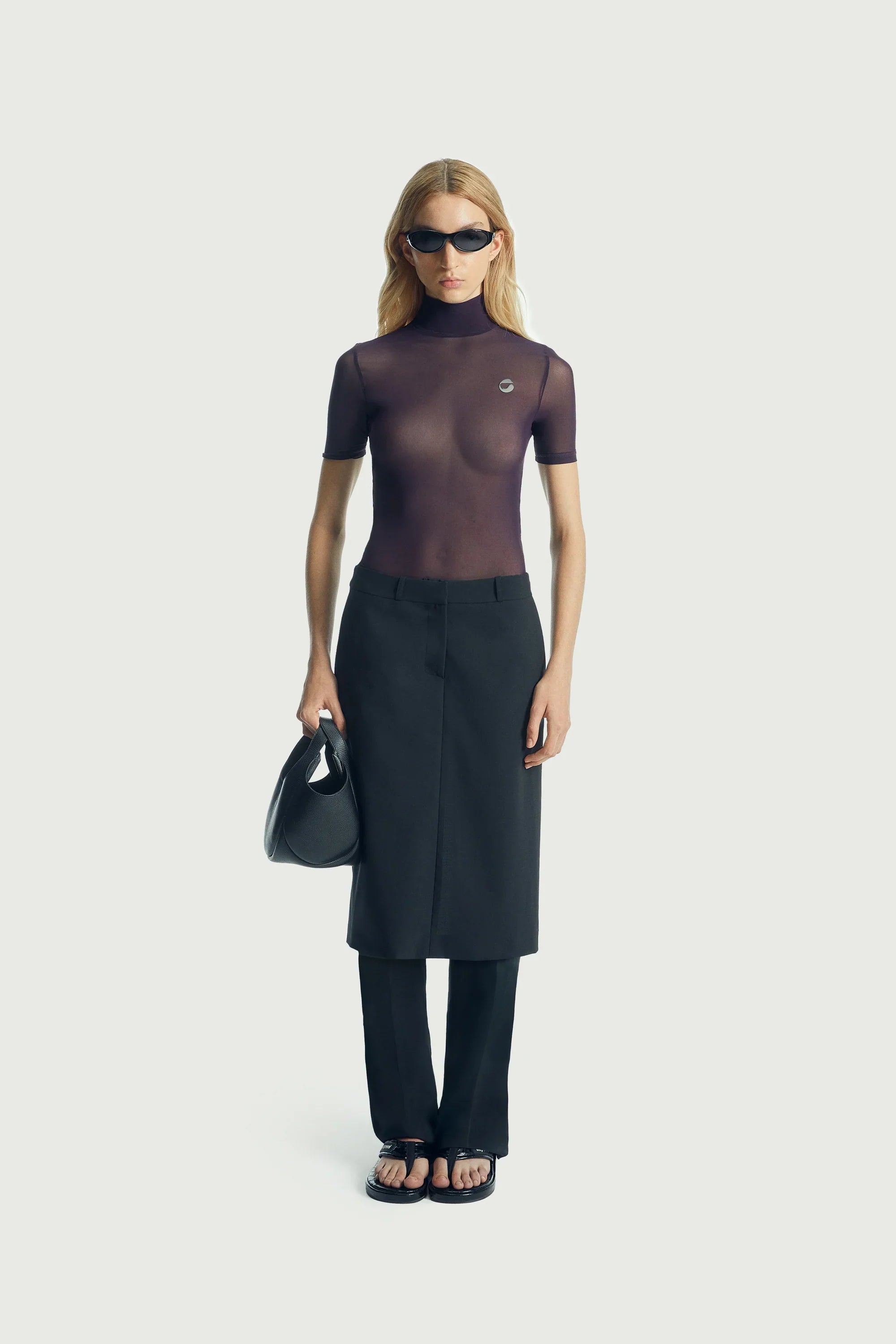 High Neck Fitted Top
