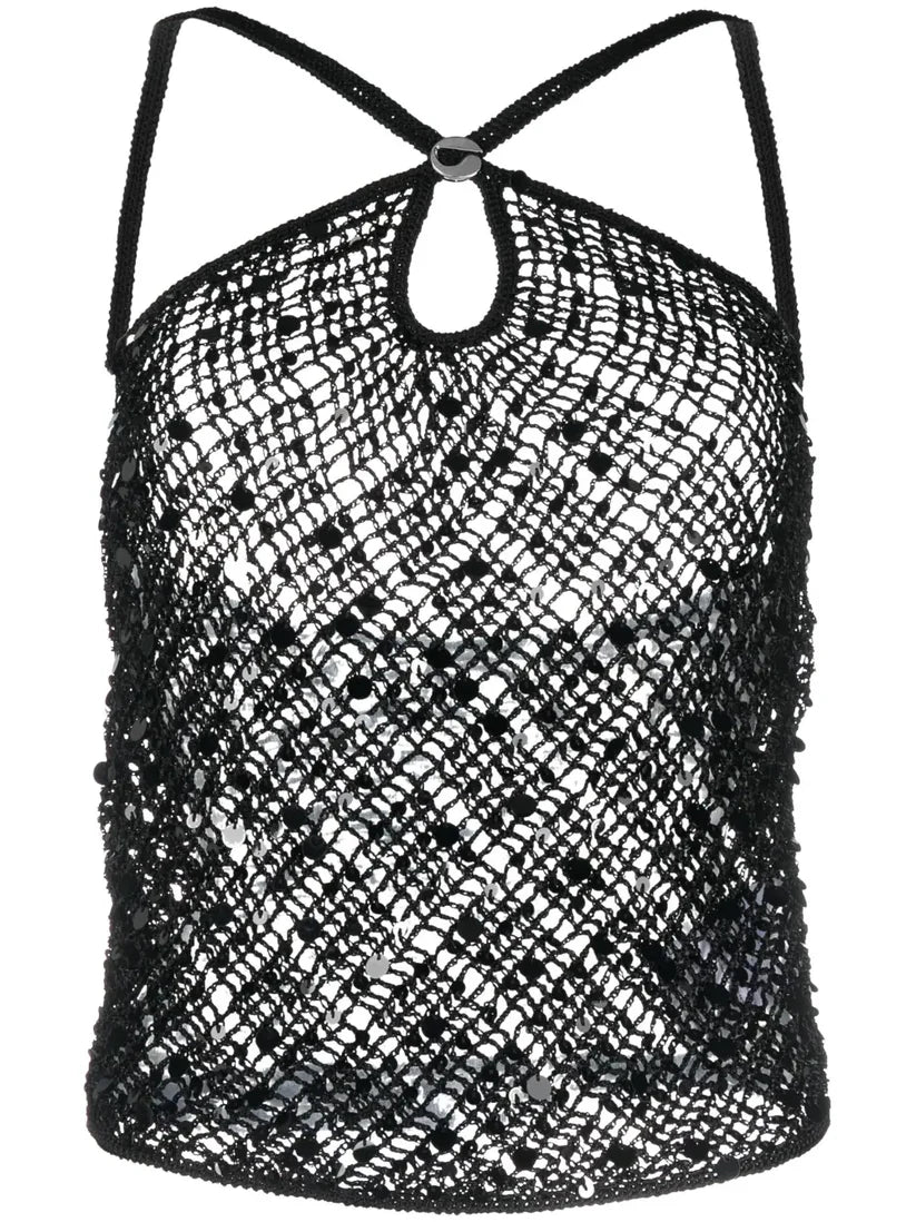 Sequin Crochet Top