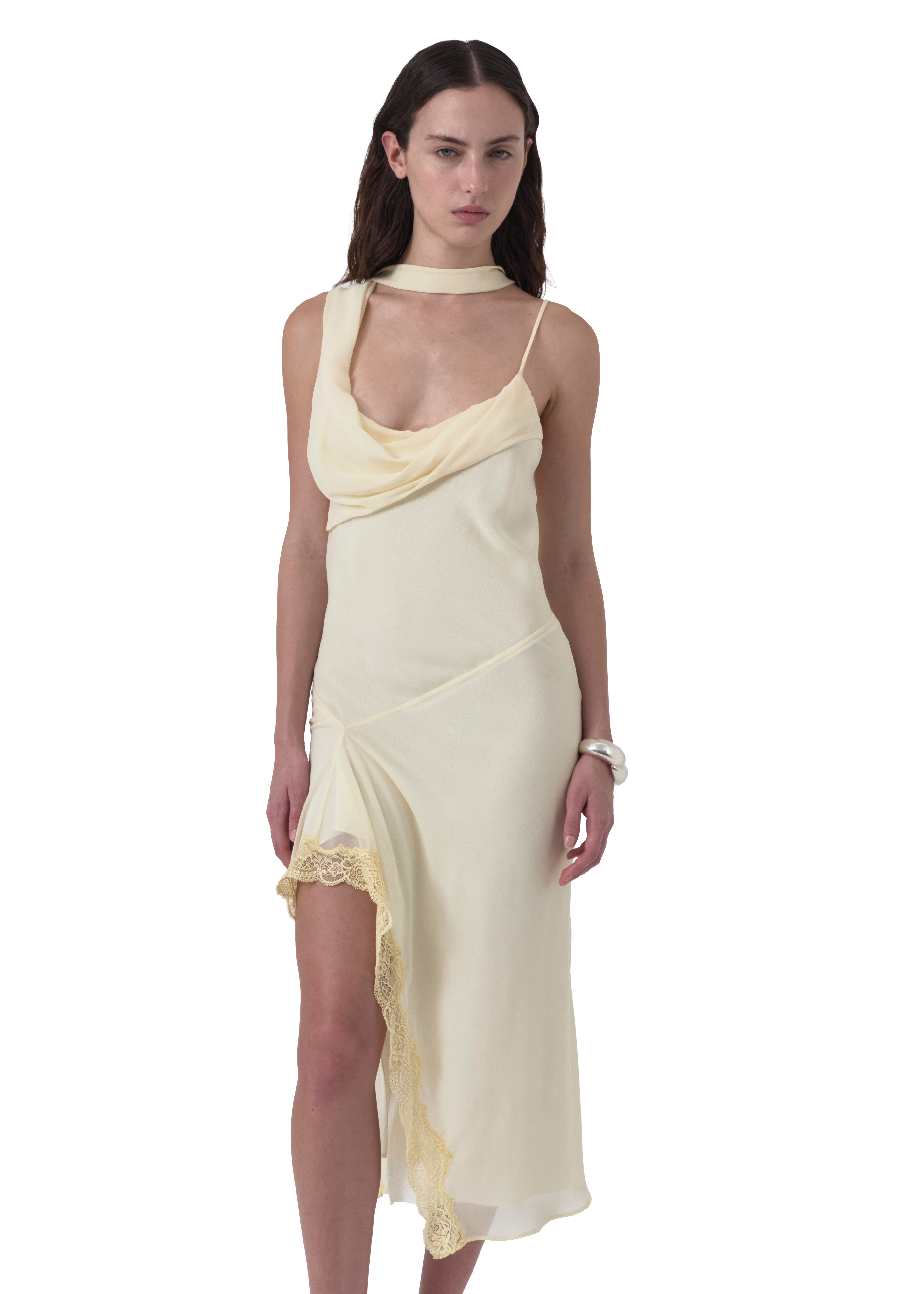 Ivory Vaillant Studio dress for modern wedding guest dressing