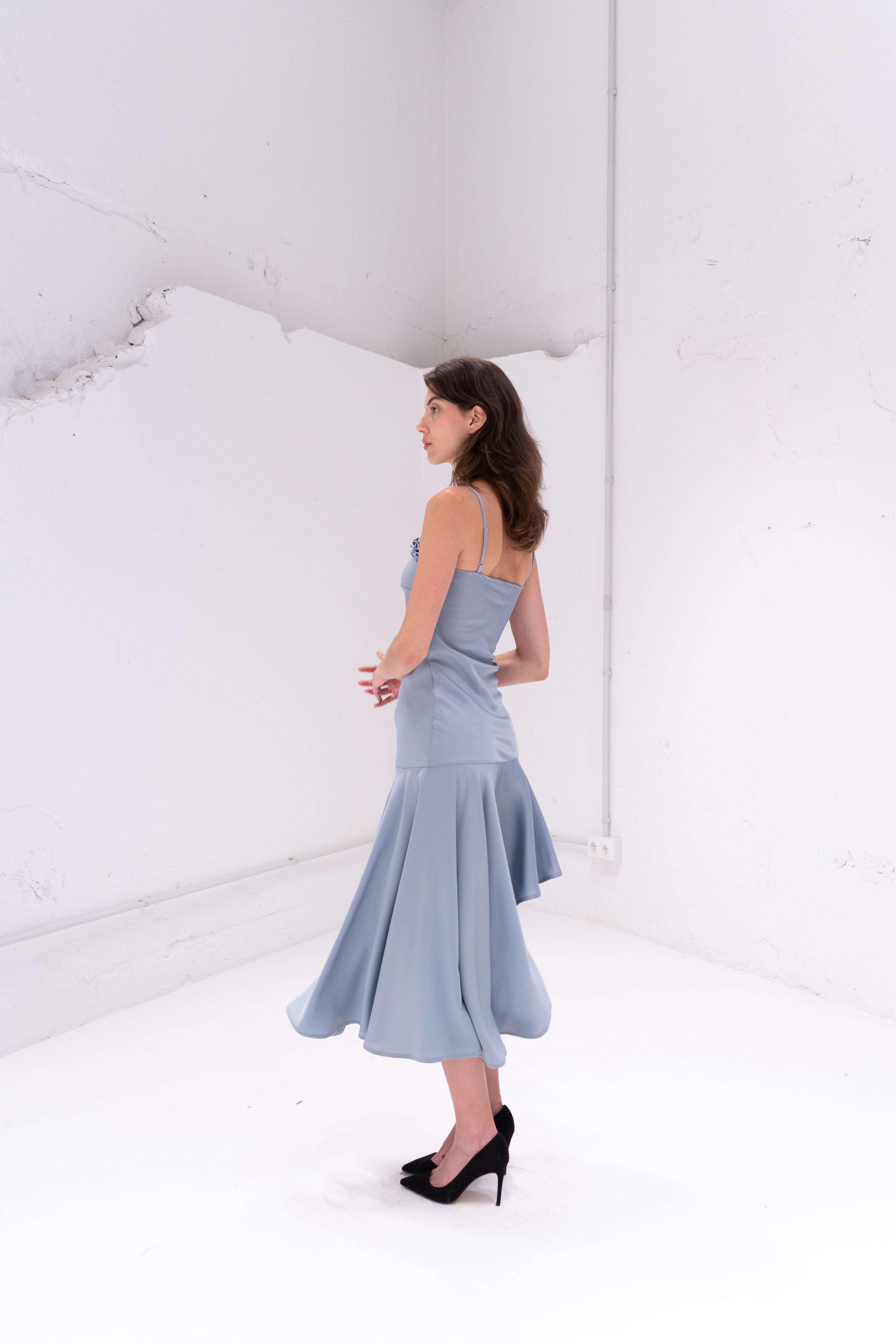 BAZAR DRESS IN GREY