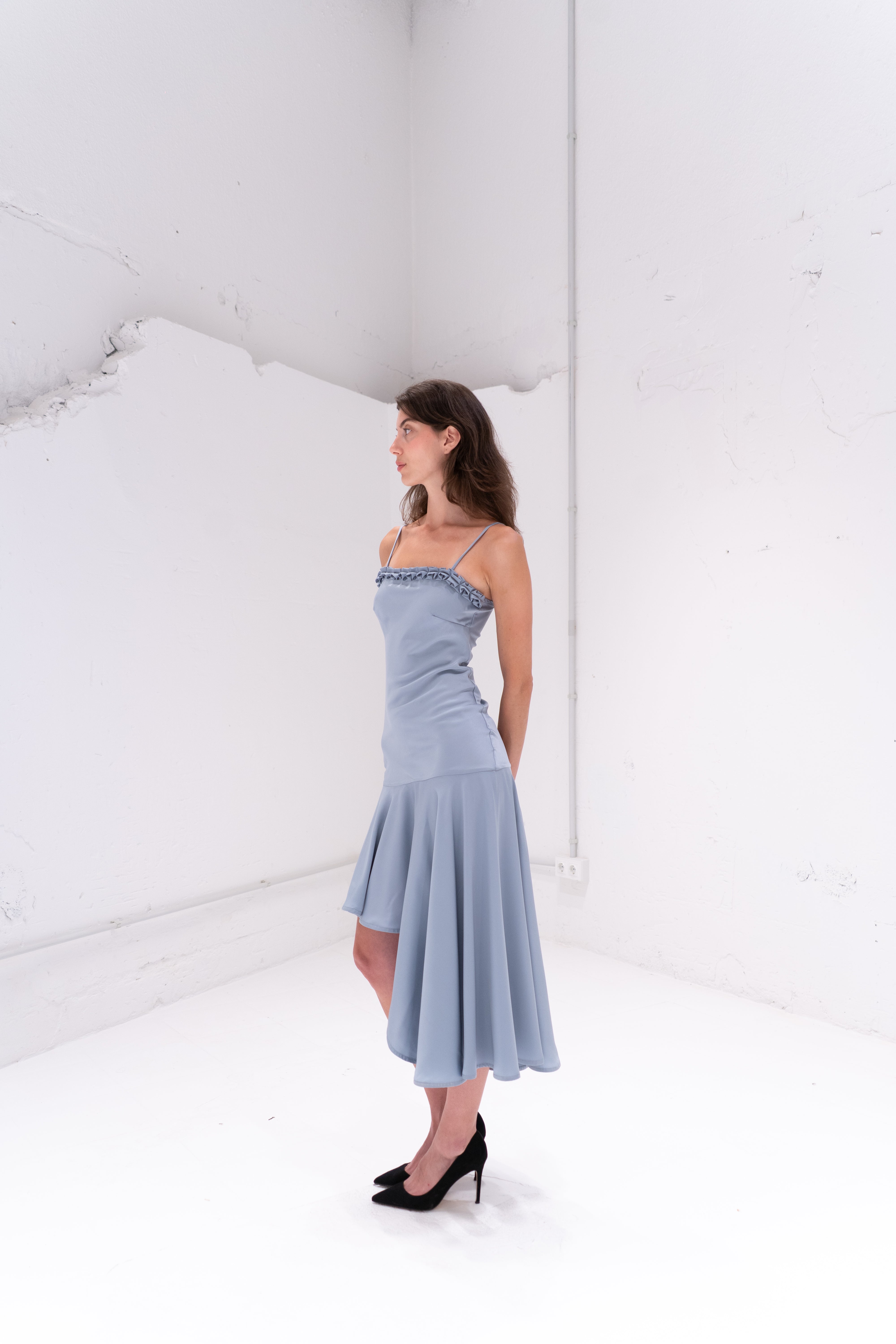 BAZAR DRESS IN GREY