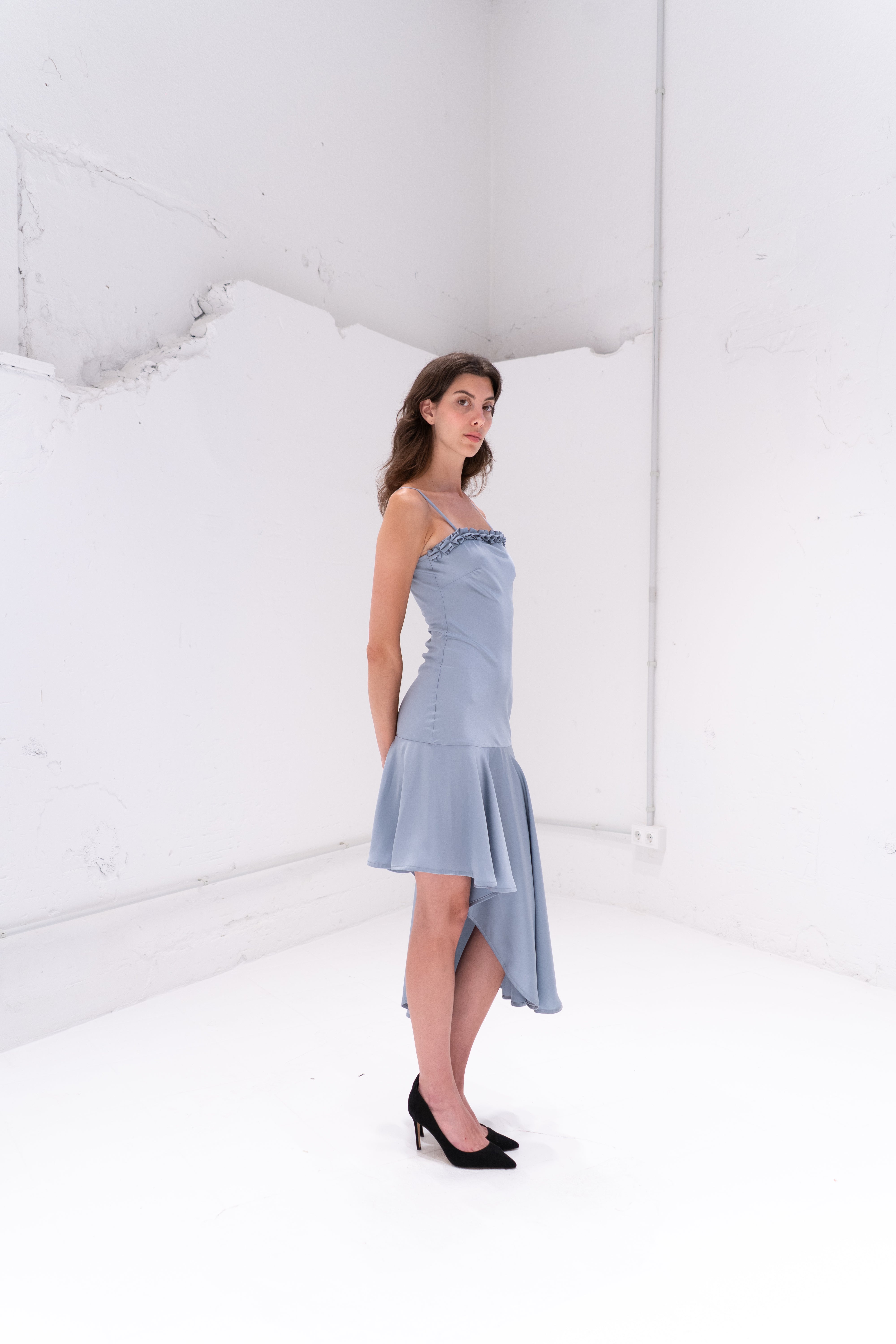 BAZAR DRESS IN GREY