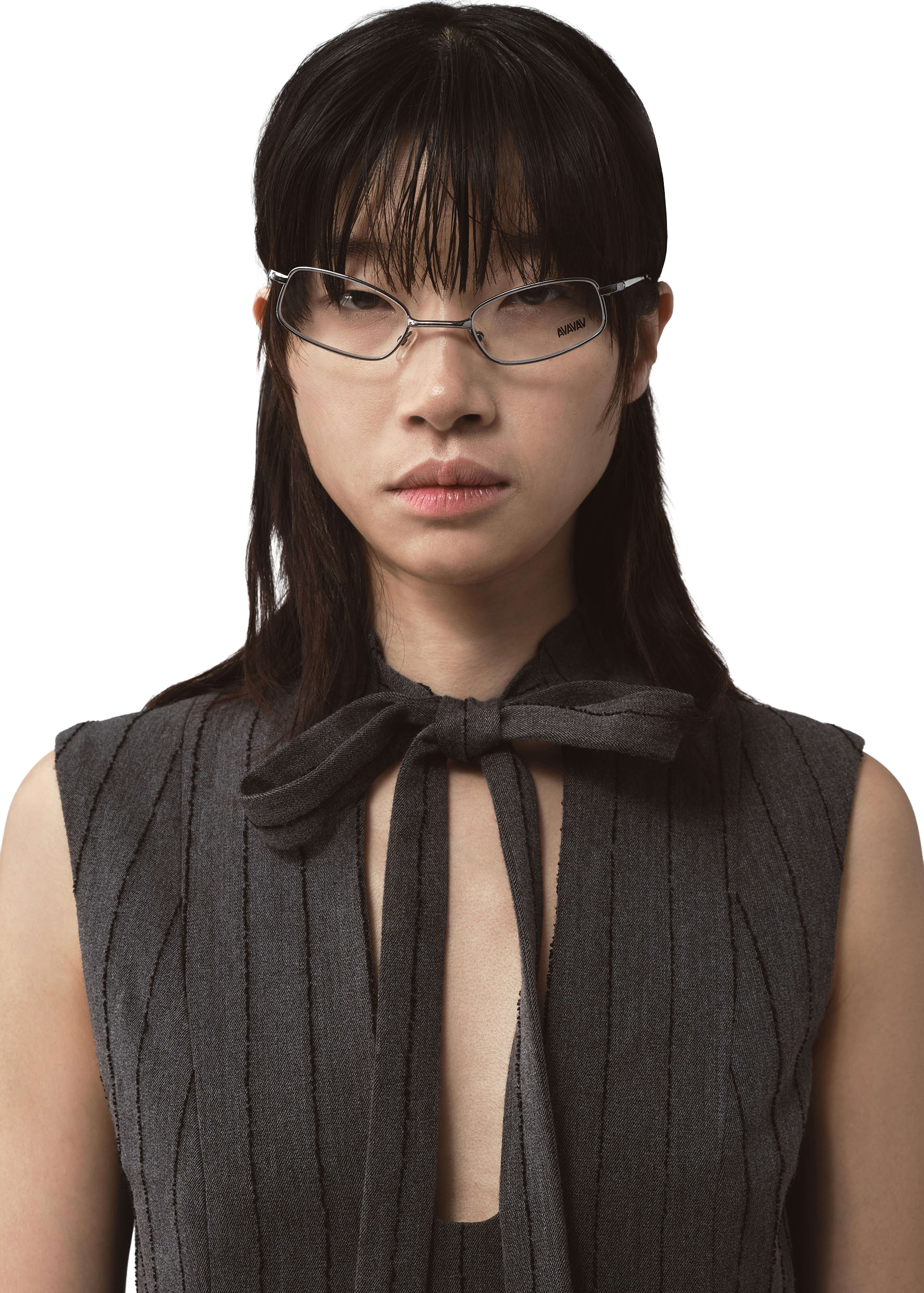 Tulle Dress Pinstripe Grey