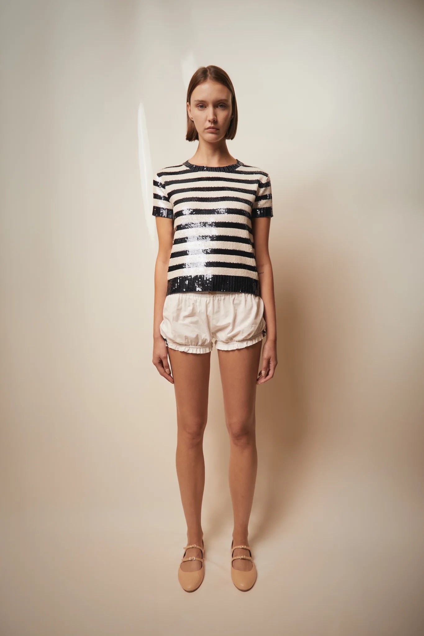 EMBROIDERED SEQUIN T-SHIRT