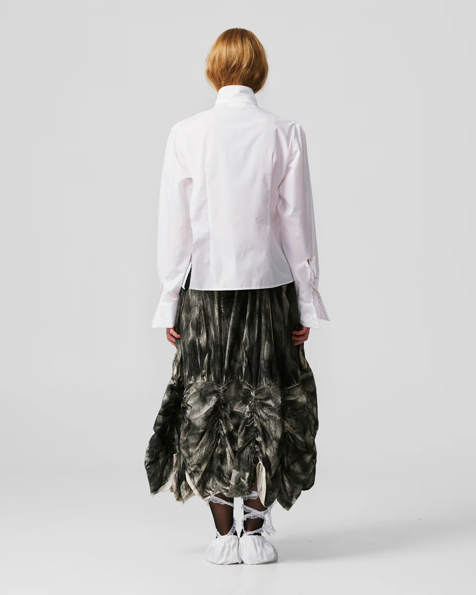 006-C-02 BLACK CURTAIN SKIRT