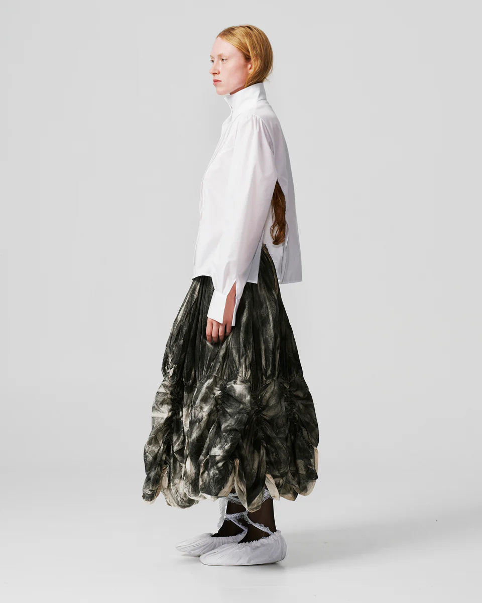 006-C-02 BLACK CURTAIN SKIRT