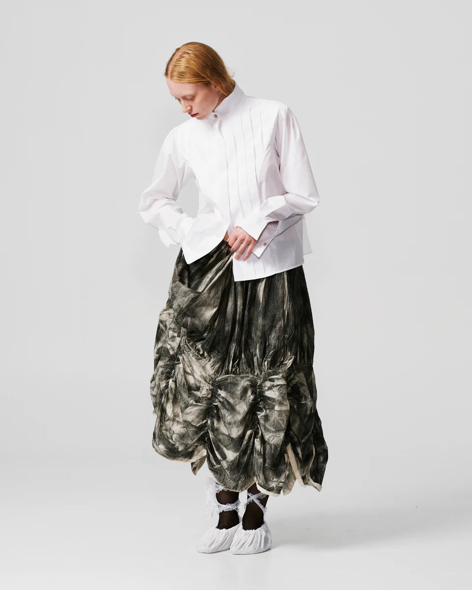 006-C-02 BLACK CURTAIN SKIRT