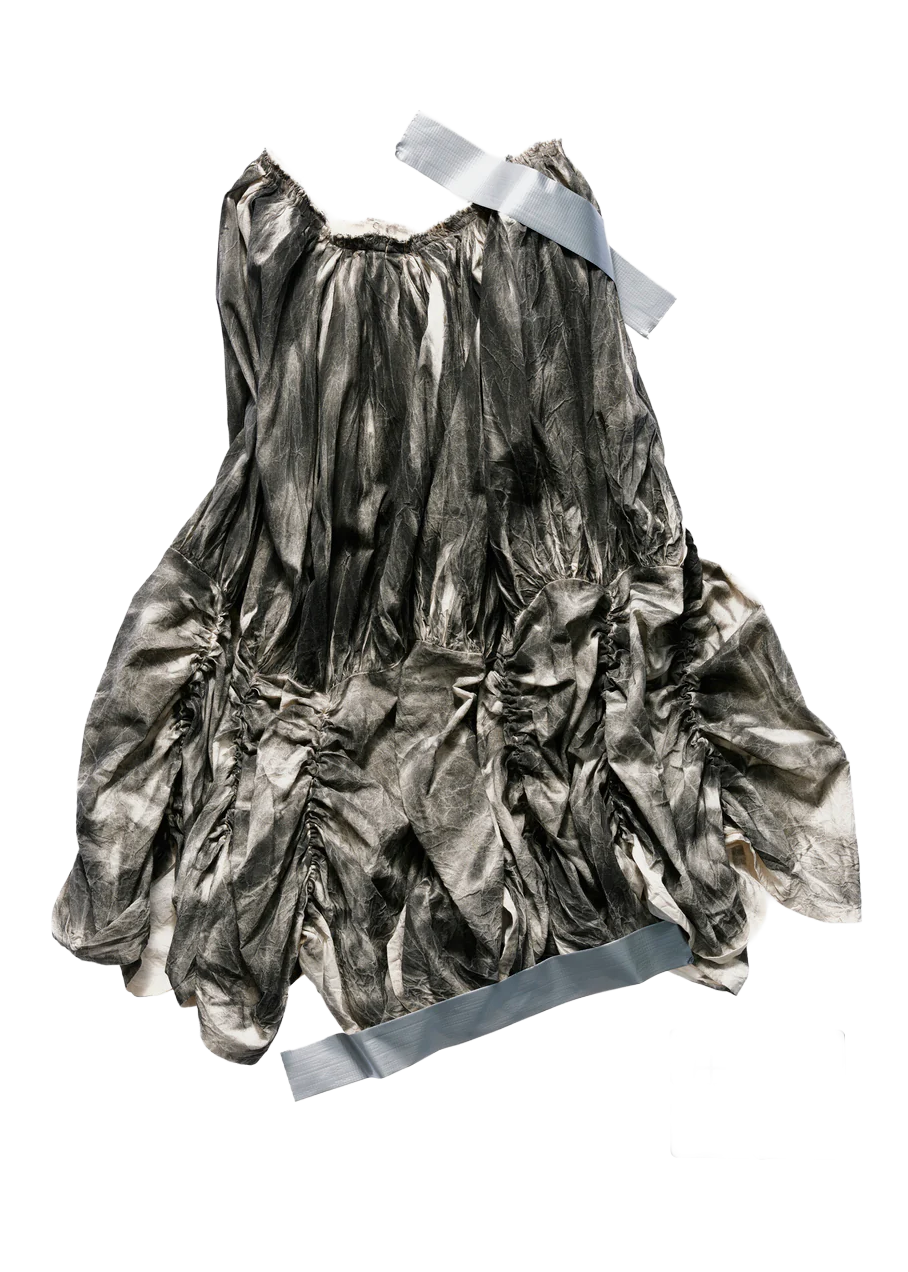 006-C-02 BLACK CURTAIN SKIRT