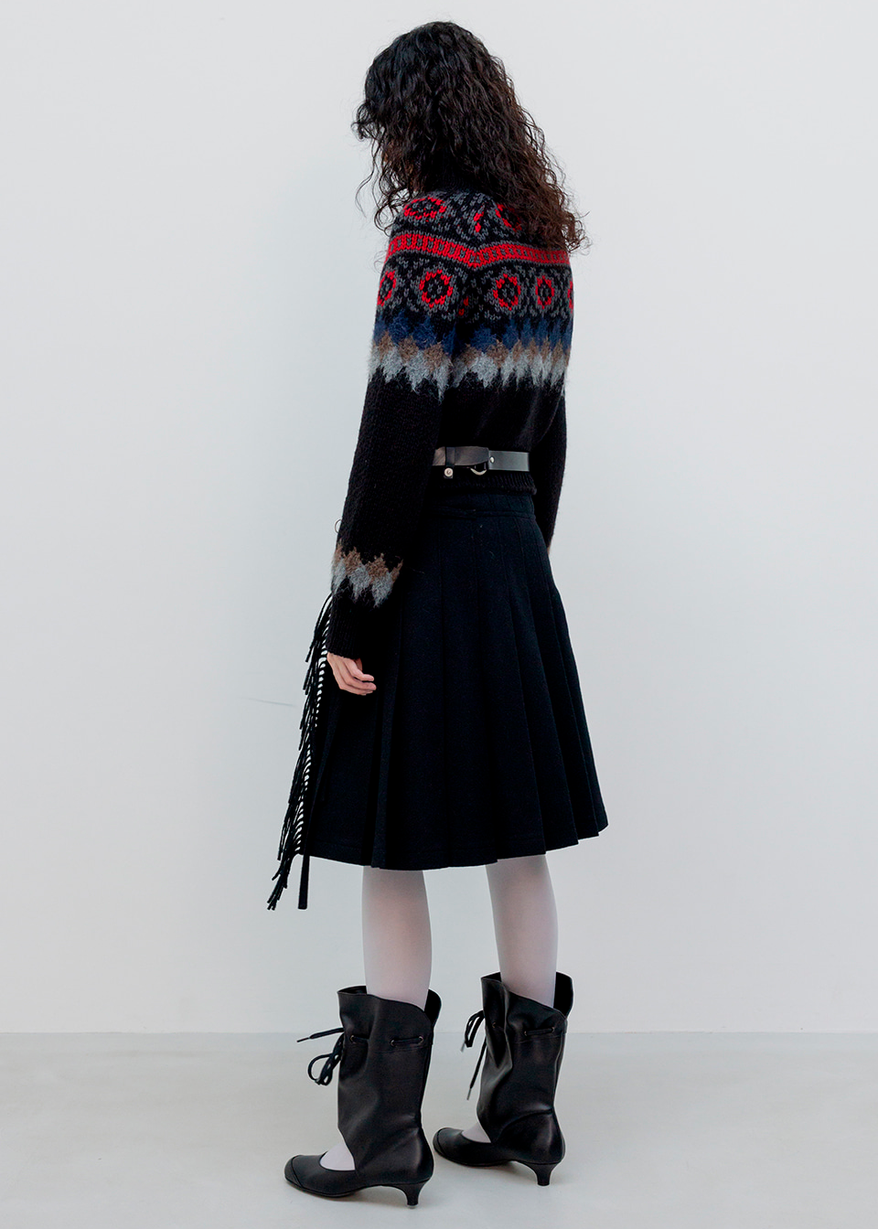 FAIR ISLE ZIP UP SWEATER