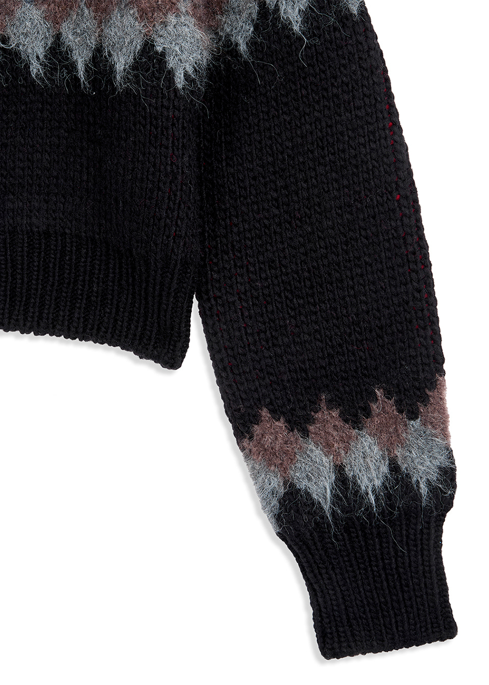 FAIR ISLE ZIP UP SWEATER