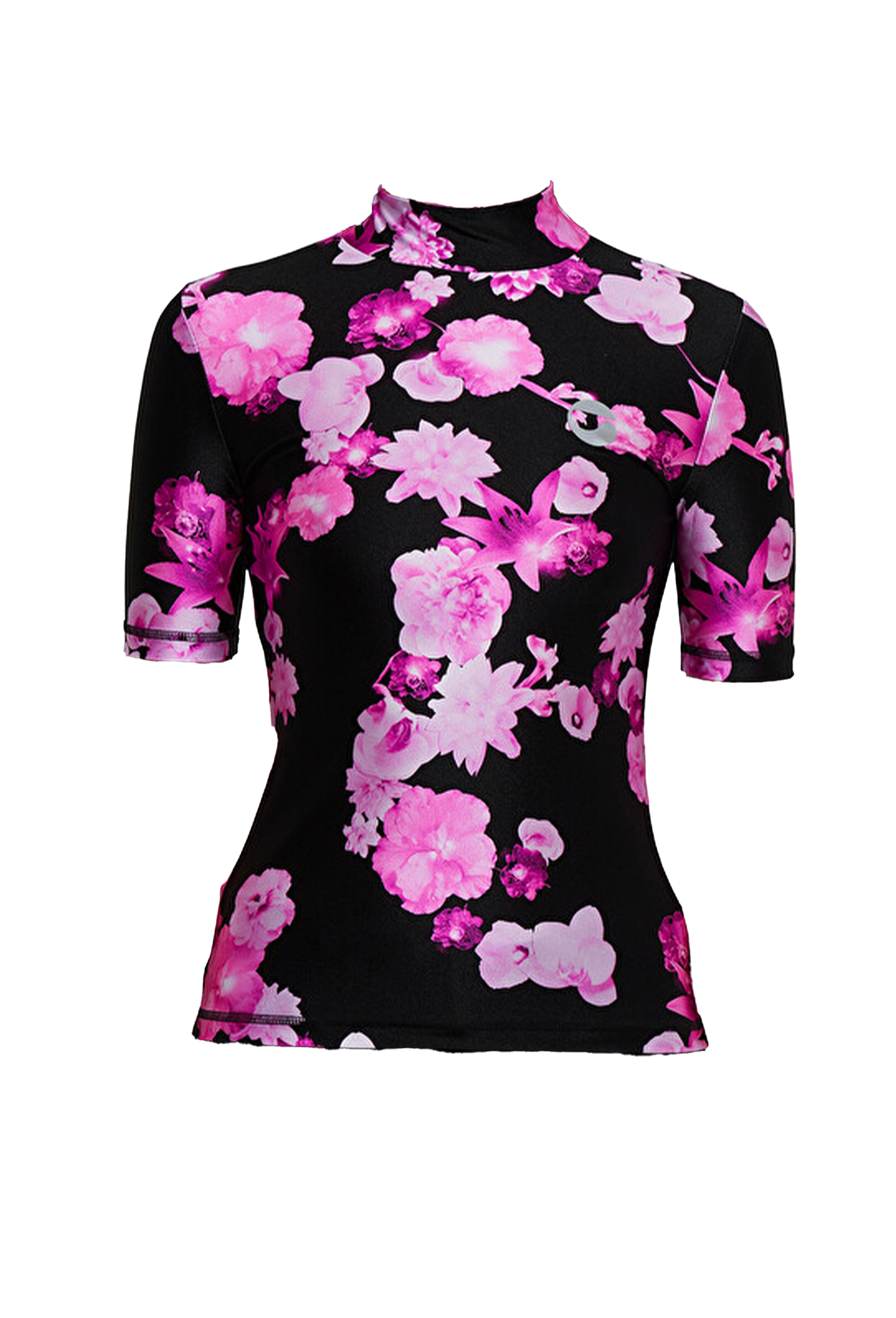 High Neck Fitted Top Pink