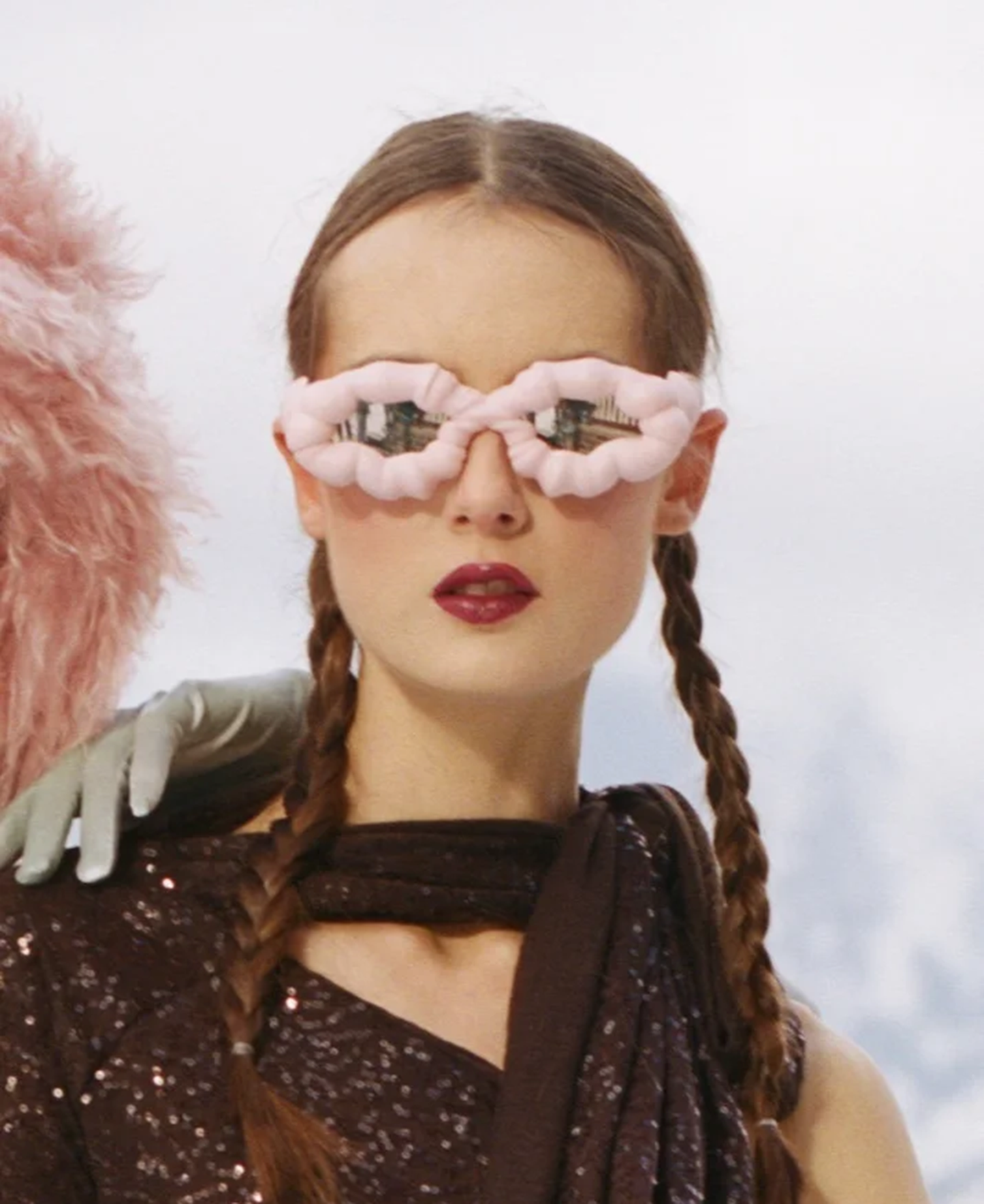 SNOW SUNGLASSES PINK SILVER