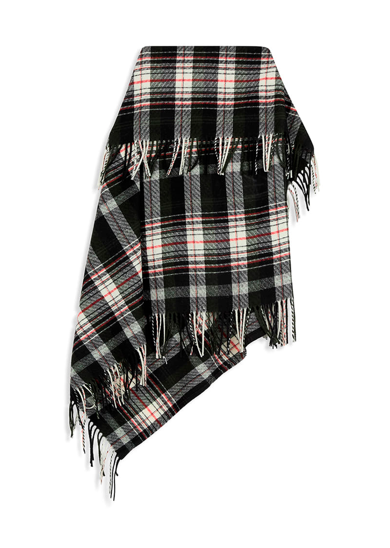 FRINGED ZIP SHAWL - MULTI