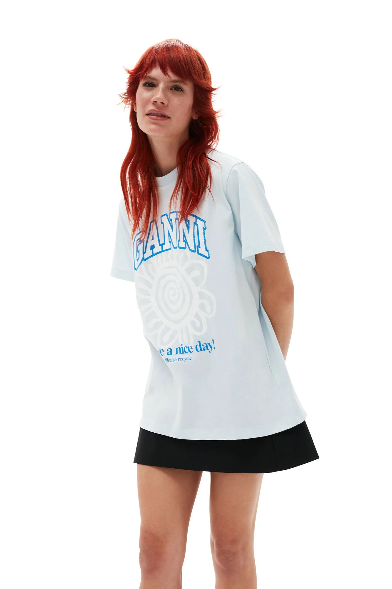 BASIC JERSEY FLOWER RELAXED T-SHIRT