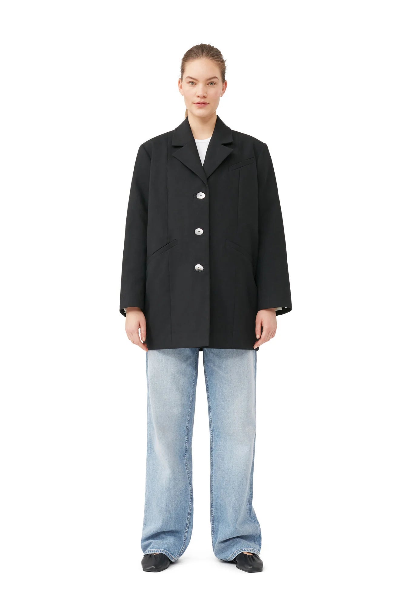 COTTON SUITING OVERSIZED BLAZER