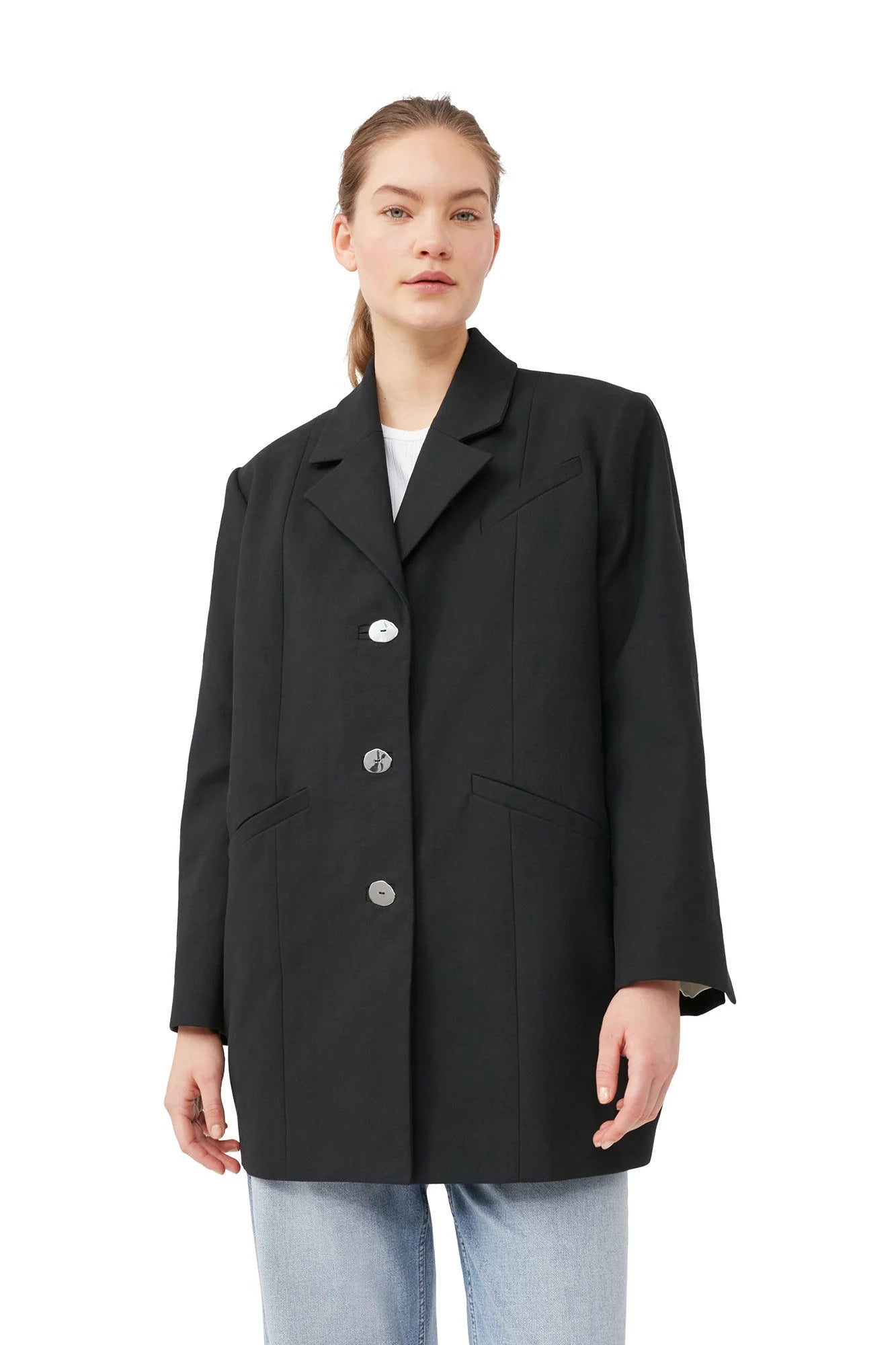 COTTON SUITING OVERSIZED BLAZER
