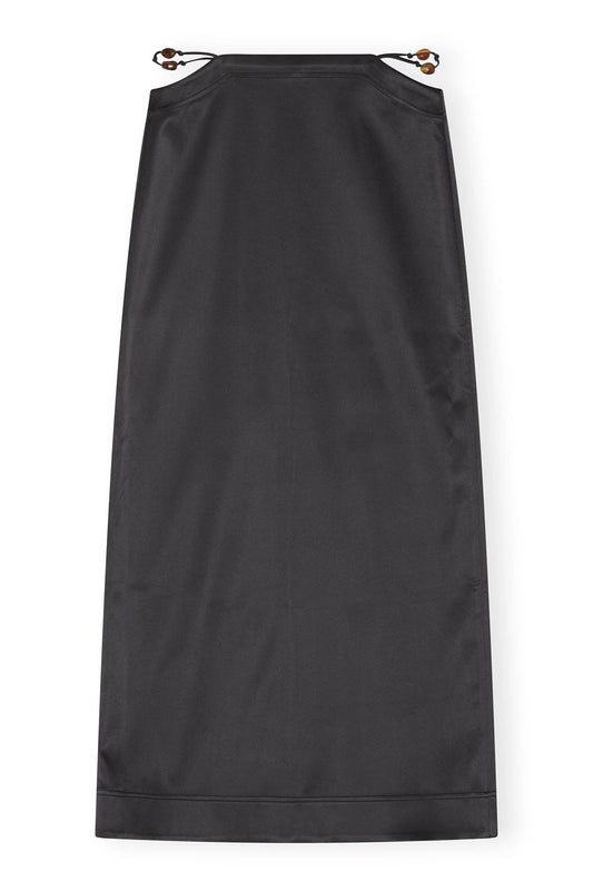 DOUBLE SATIN MAXI SKIRT