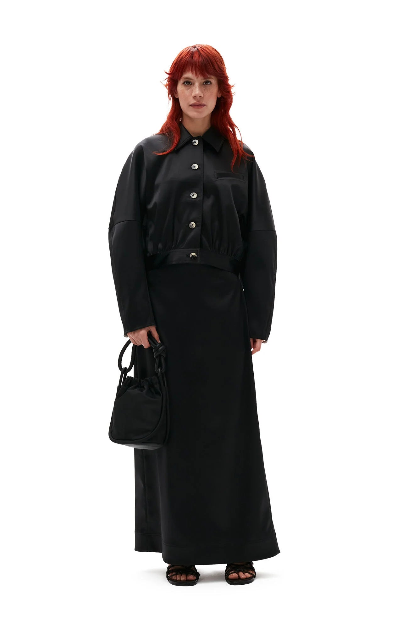 DOUBLE SATIN SHORT JACKET