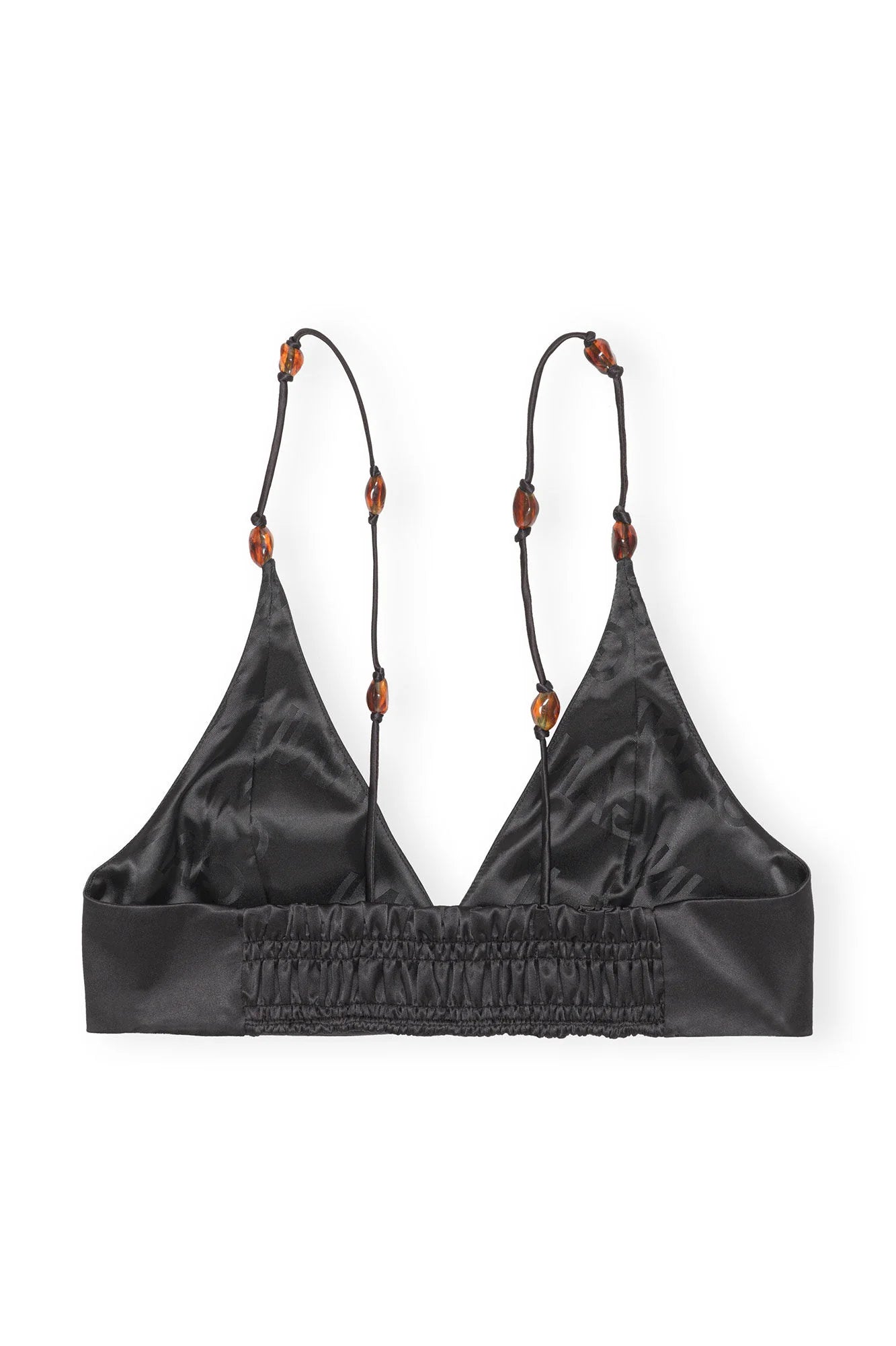 BLACK DOUBLE SATIN TOP